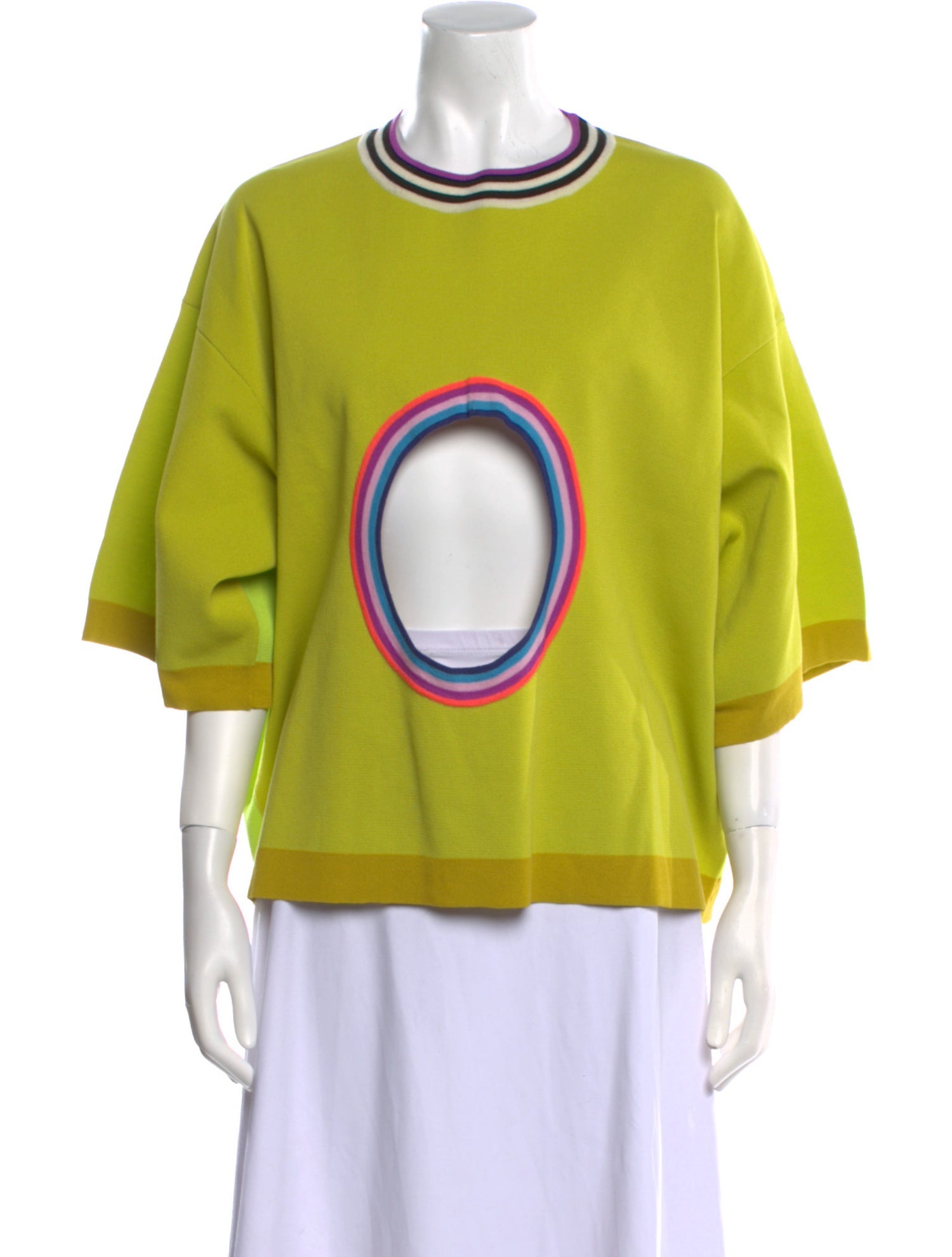 Christopher John Rogers Graphic Print Crew Neck Sweater