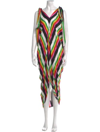 Christopher John Rogers Striped Long Dress