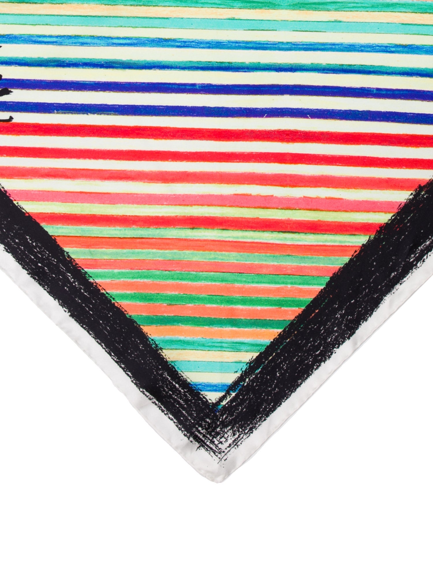 Christopher John Rogers Silk Striped Scarf