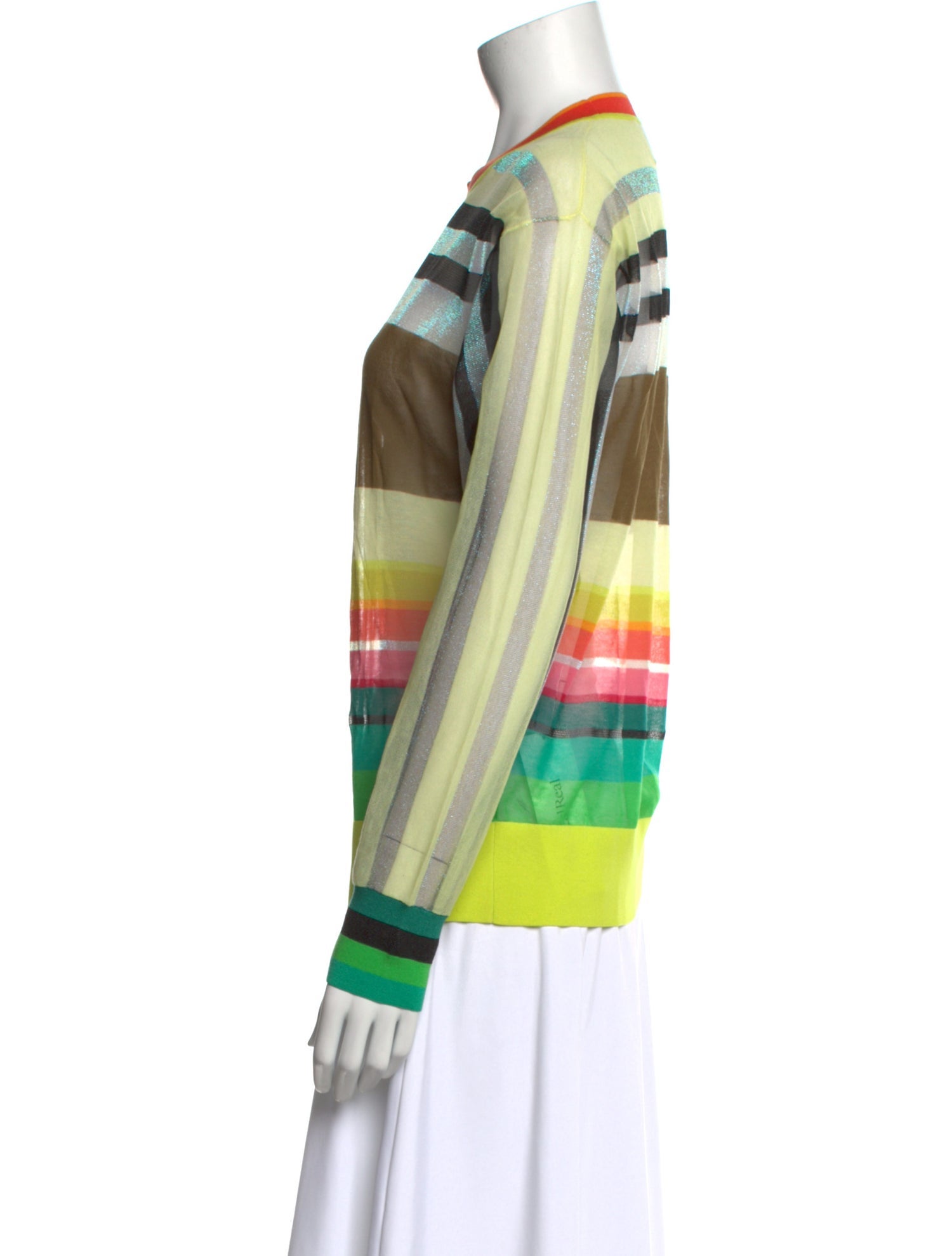 Christopher John Rogers Striped Crew Neck Top