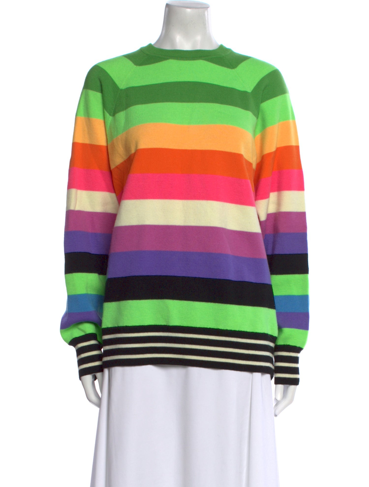 Christopher John Rogers Wool Striped Sweater