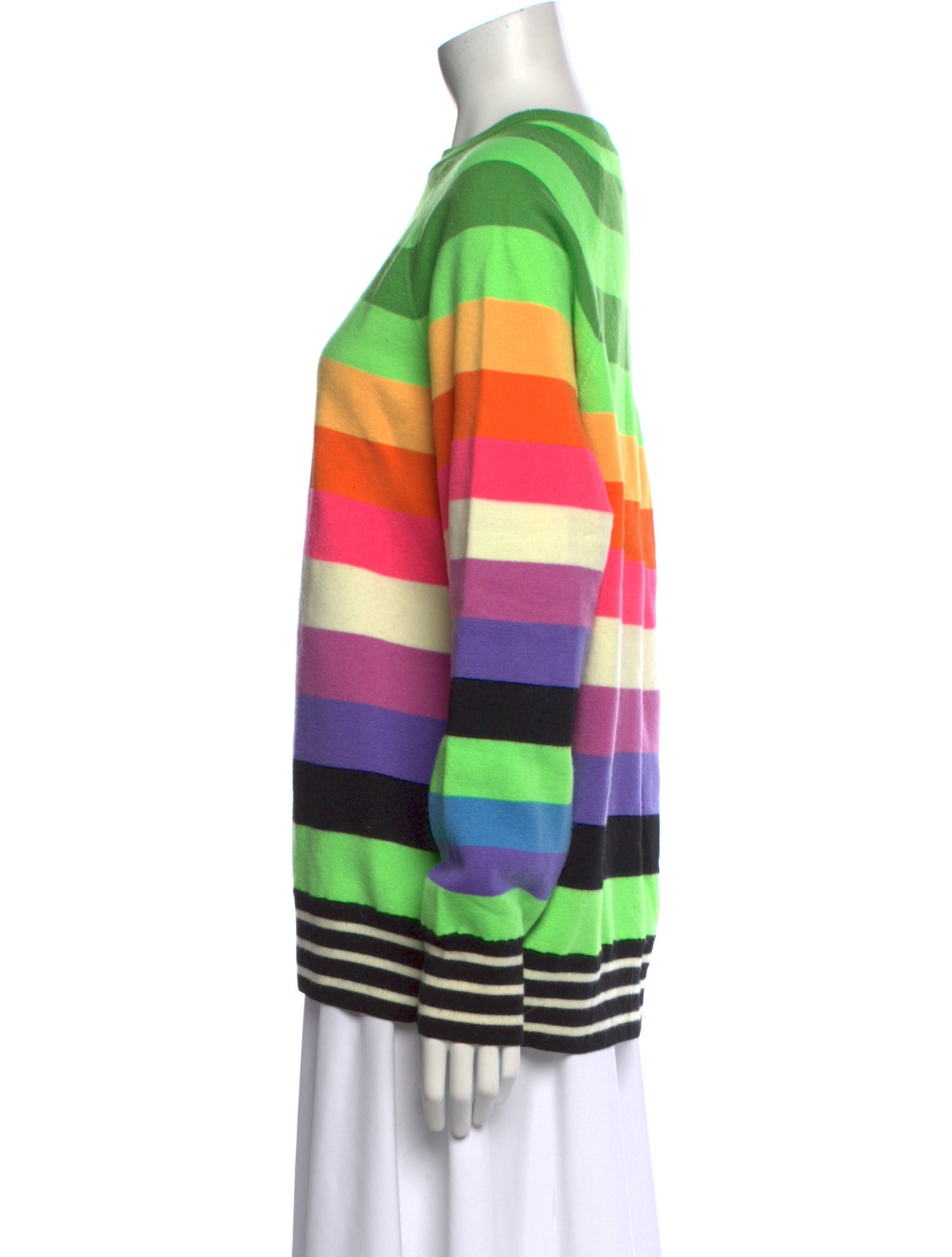 Christopher John Rogers Wool Striped Sweater