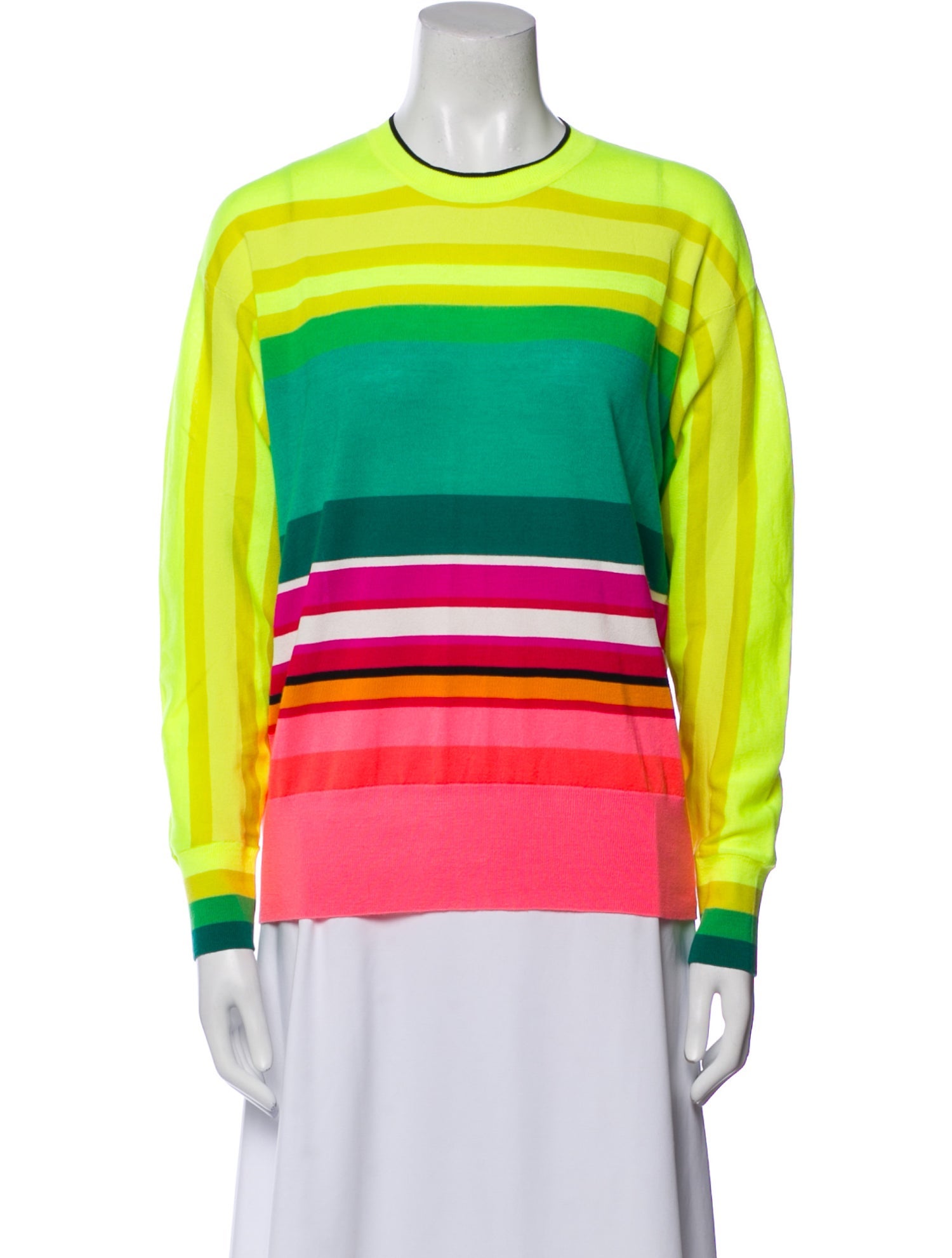 Christopher John Rogers Merino Wool Striped Sweater