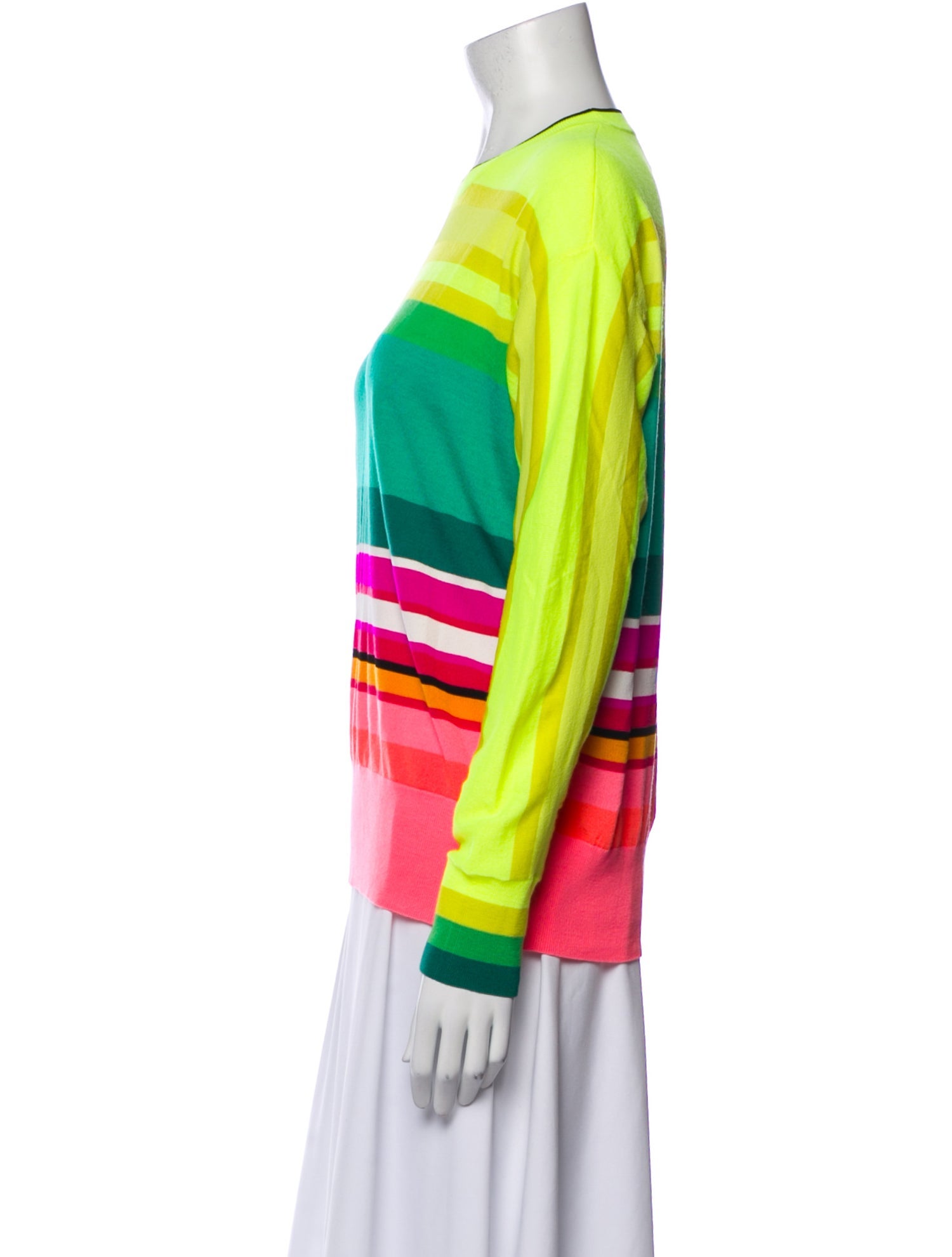 Christopher John Rogers Merino Wool Striped Sweater