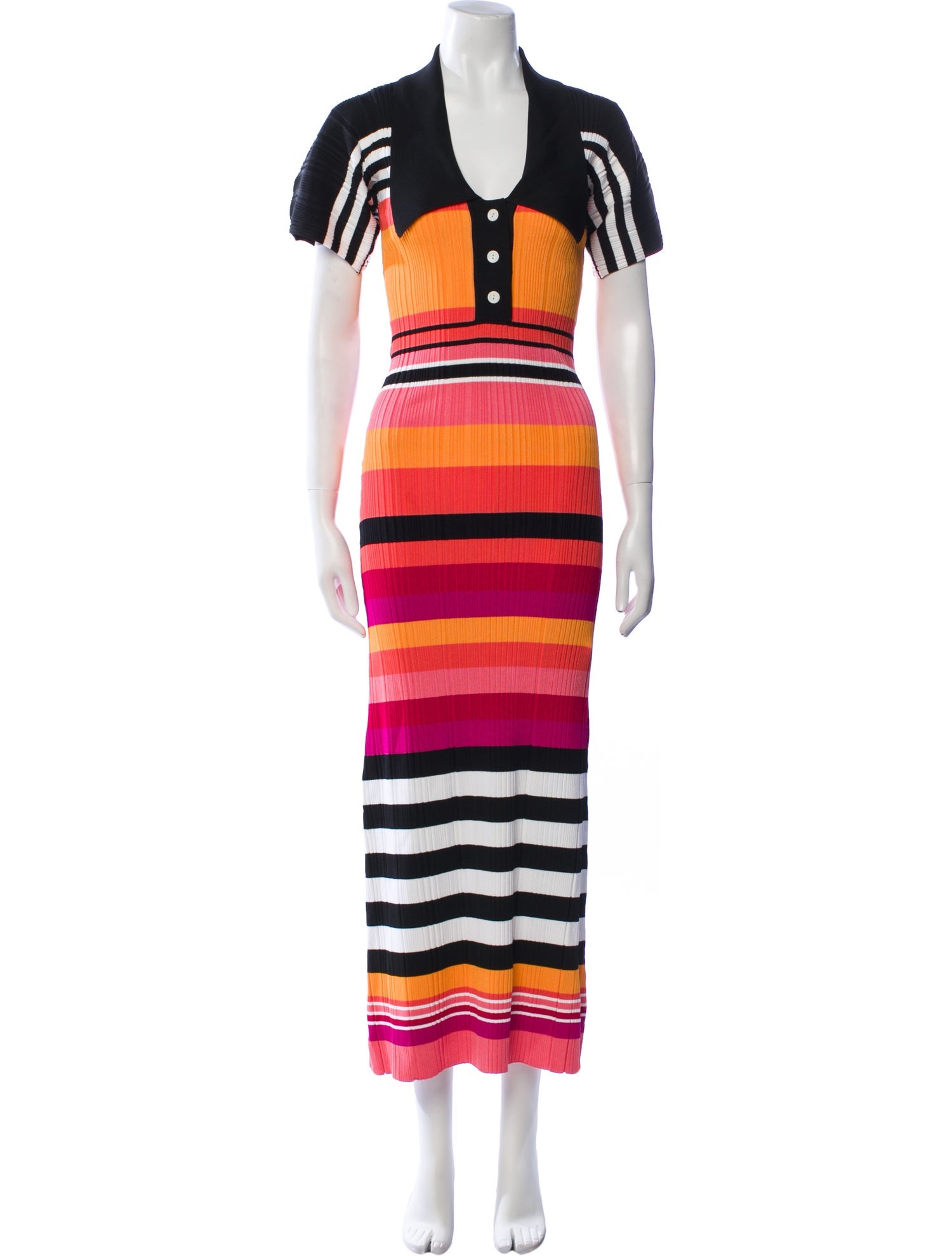 Christopher John Rogers Striped Long Dress