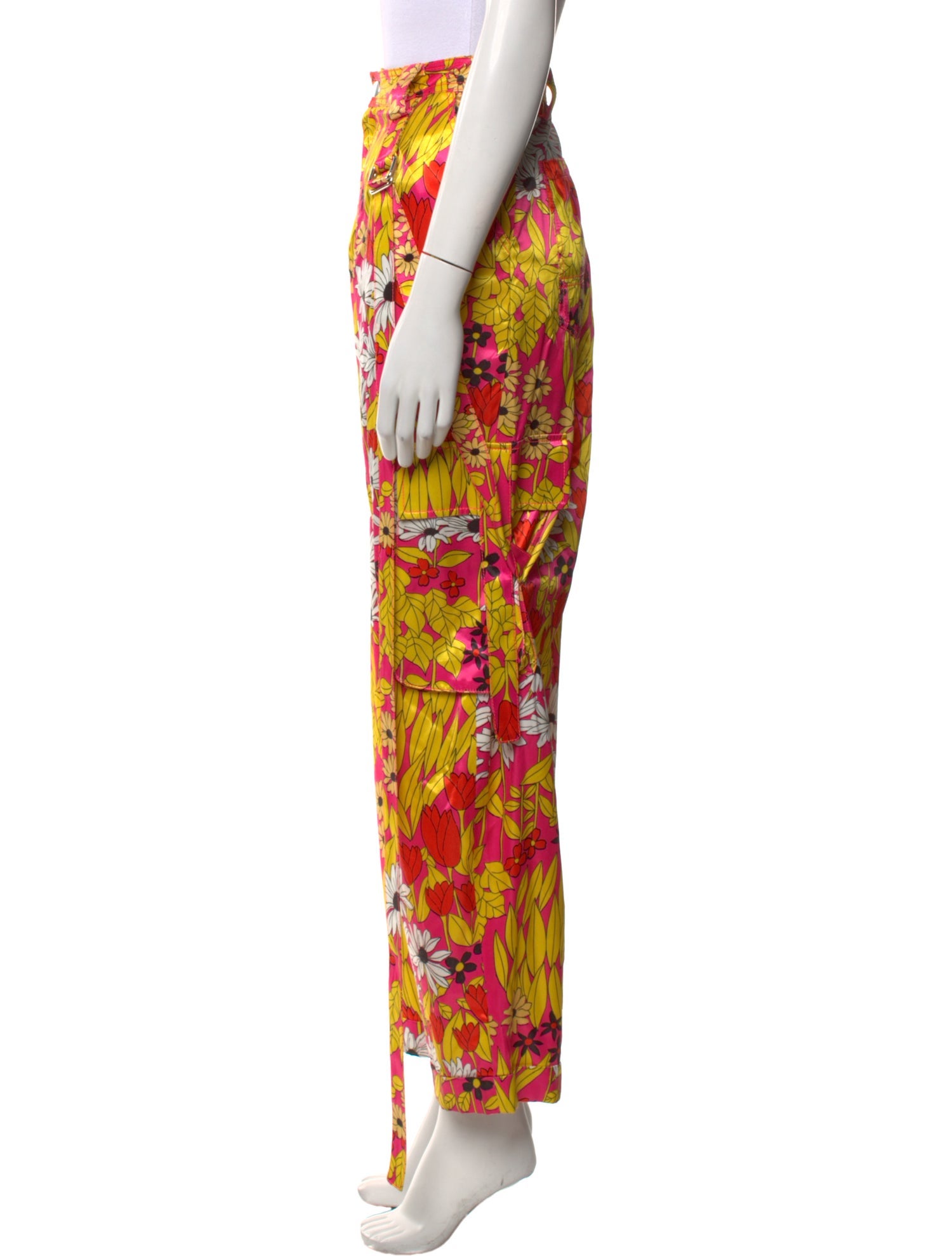 Christopher John Rogers Floral Print Wide Leg Pants