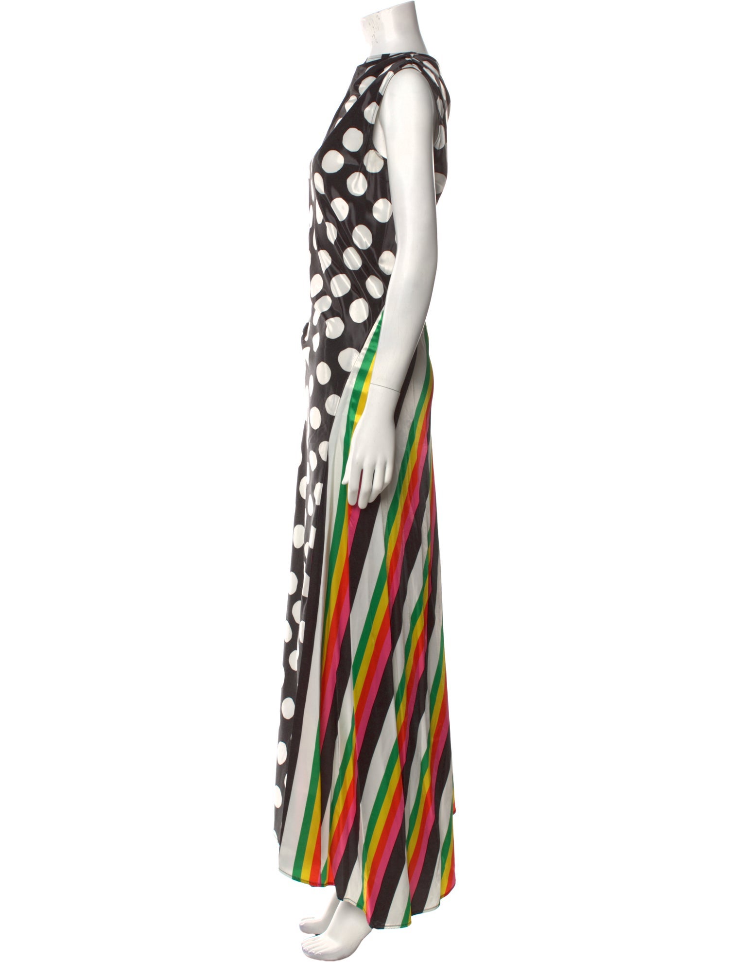 Christopher John Rogers Polka Dot Print Long Dress