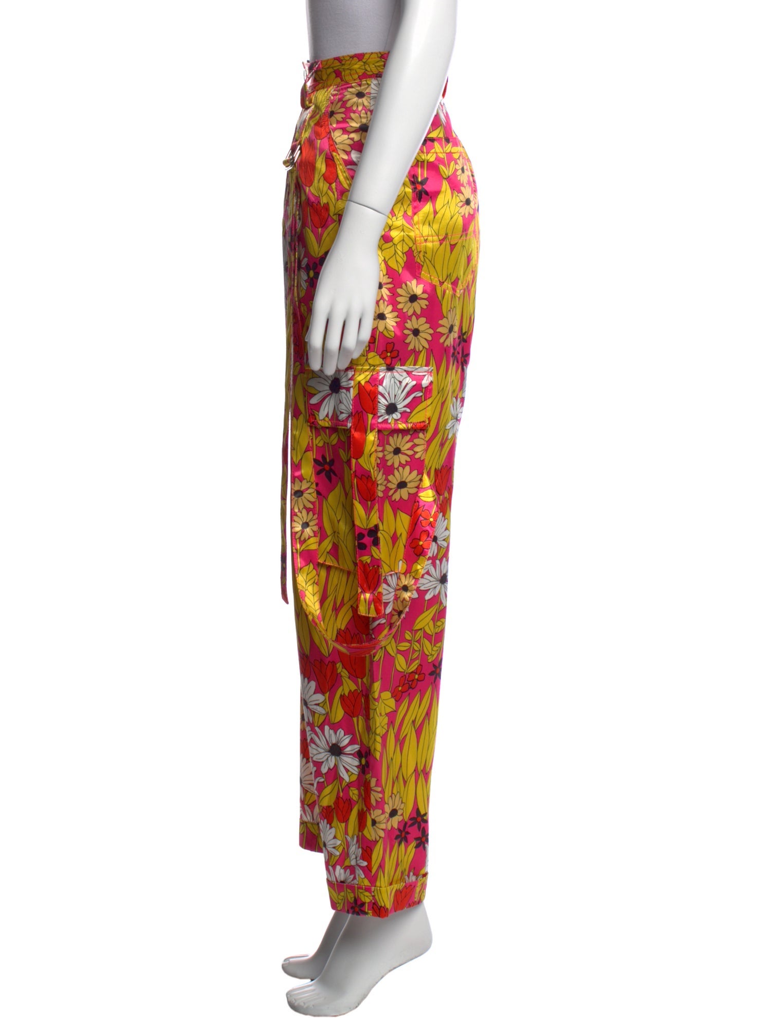 Christopher John Rogers Floral Print Straight Leg Pants