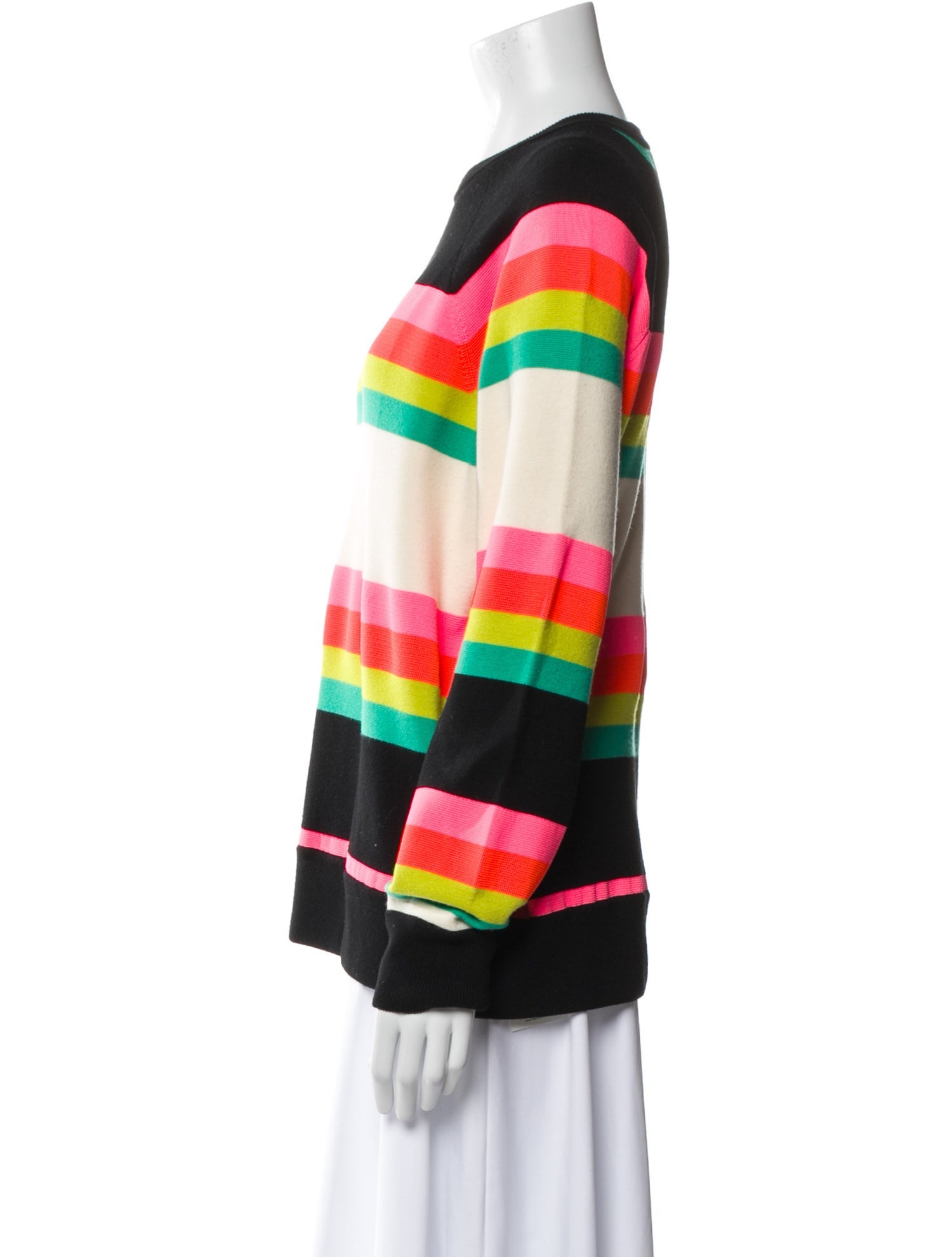 Christopher John Rogers Wool Striped Sweatshirt