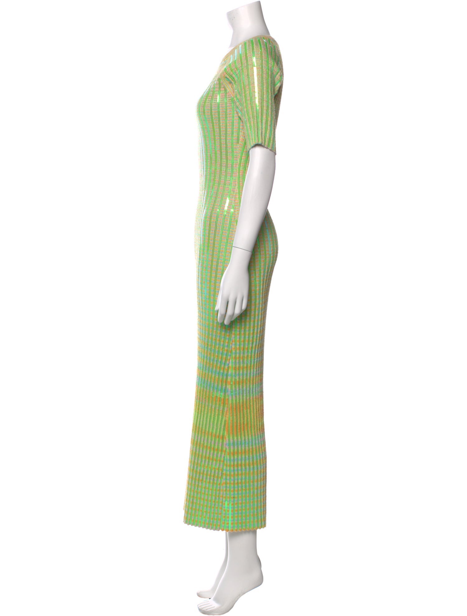 Christopher John Rogers Striped Long Dress