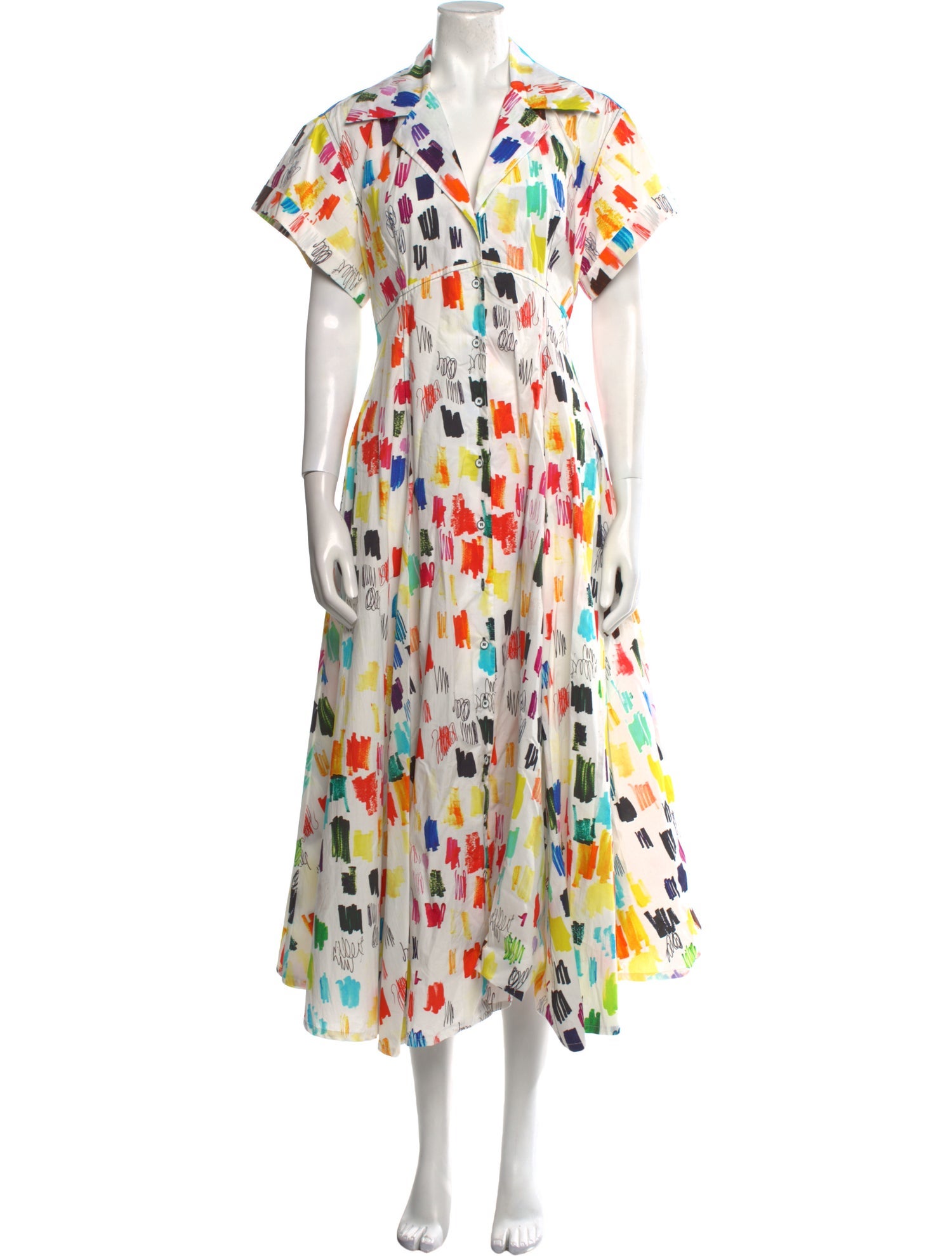 Christopher John Rogers Printed Long Dress w/ Tags