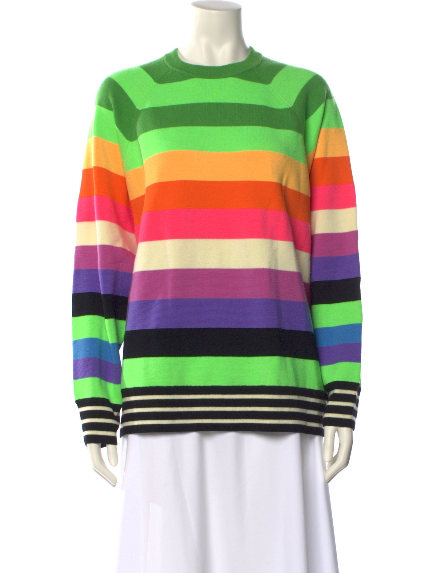 Christopher John Rogers Wool Striped Sweater