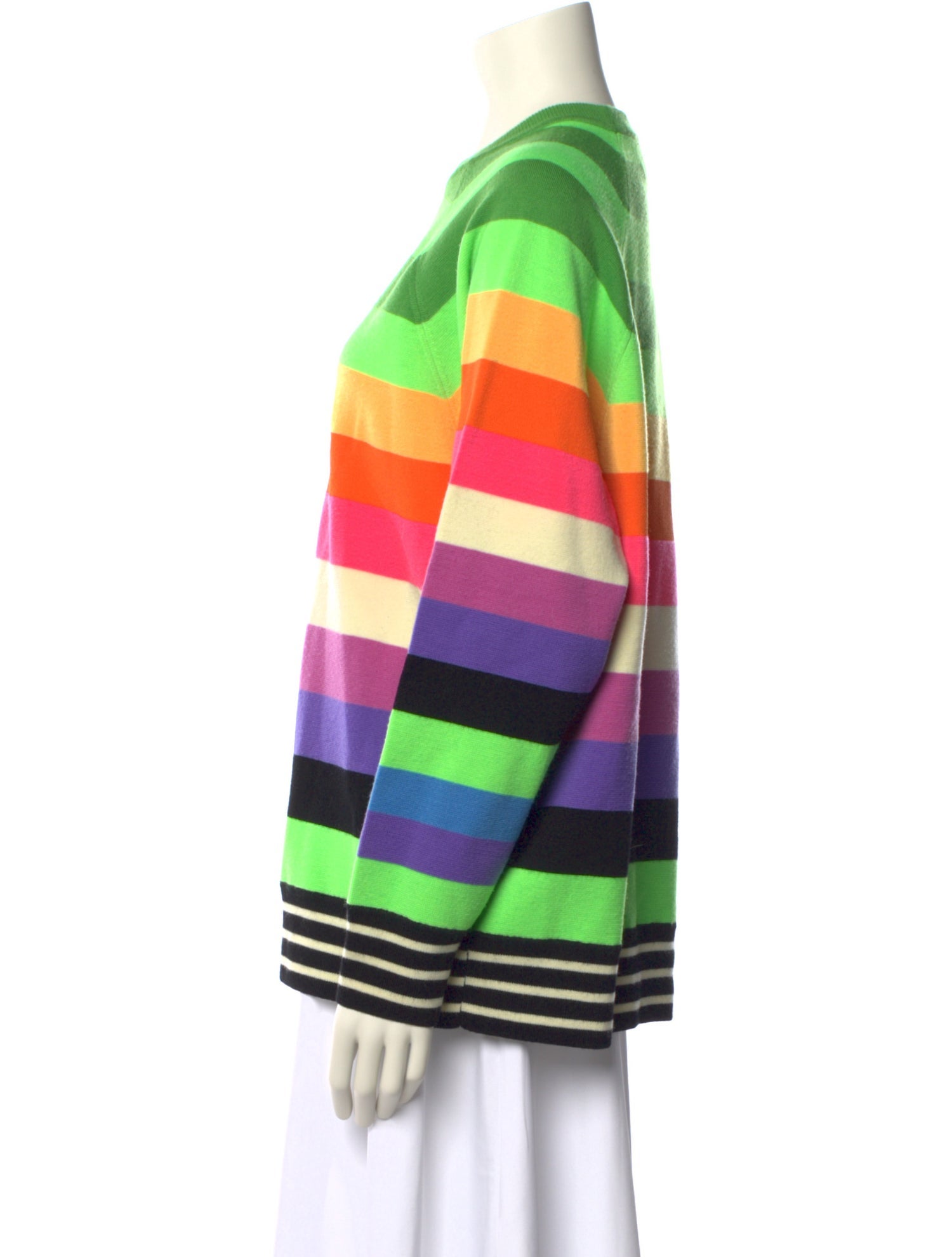 Christopher John Rogers Wool Striped Sweater