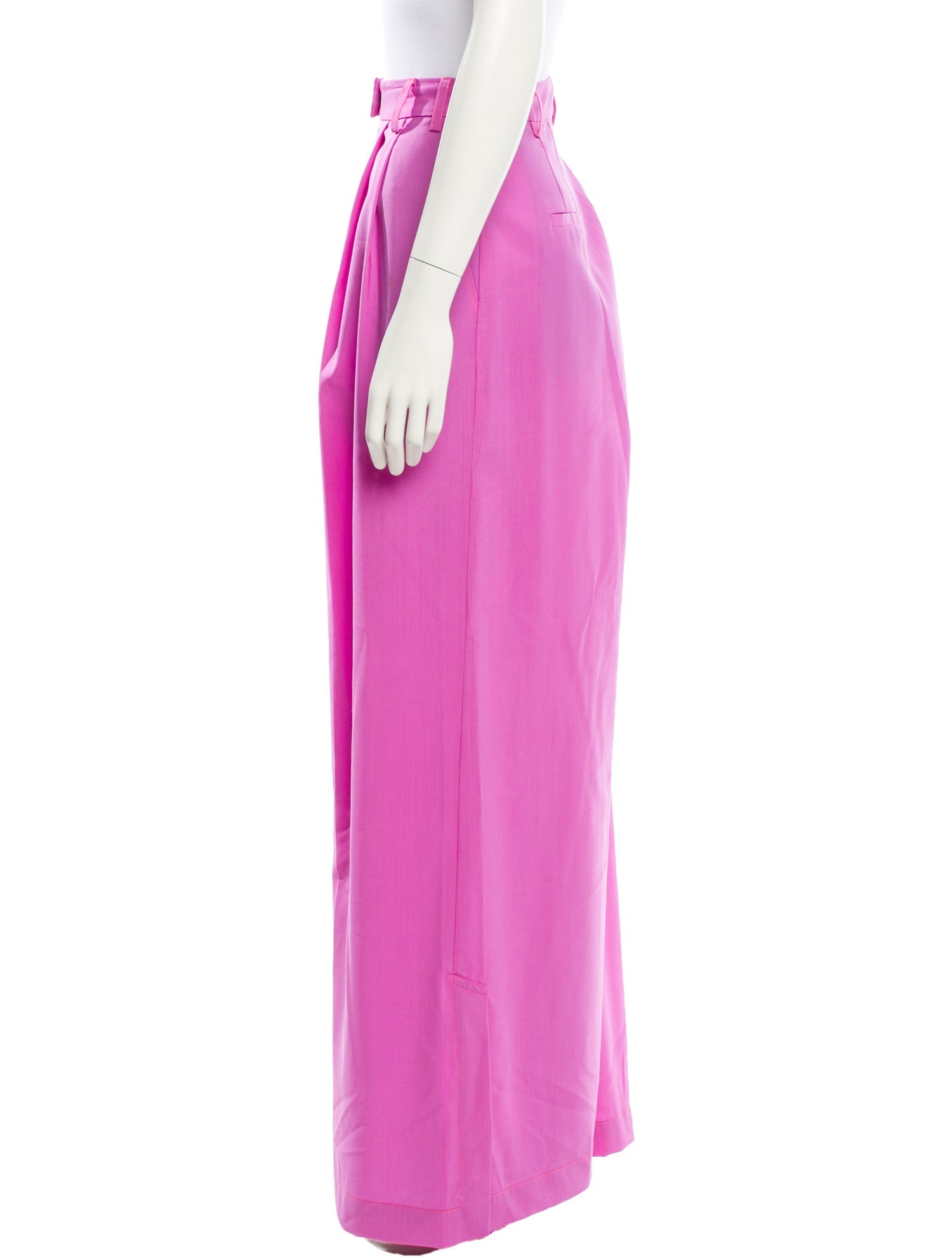 Christopher John Rogers Virgin Wool Wide Leg Pants