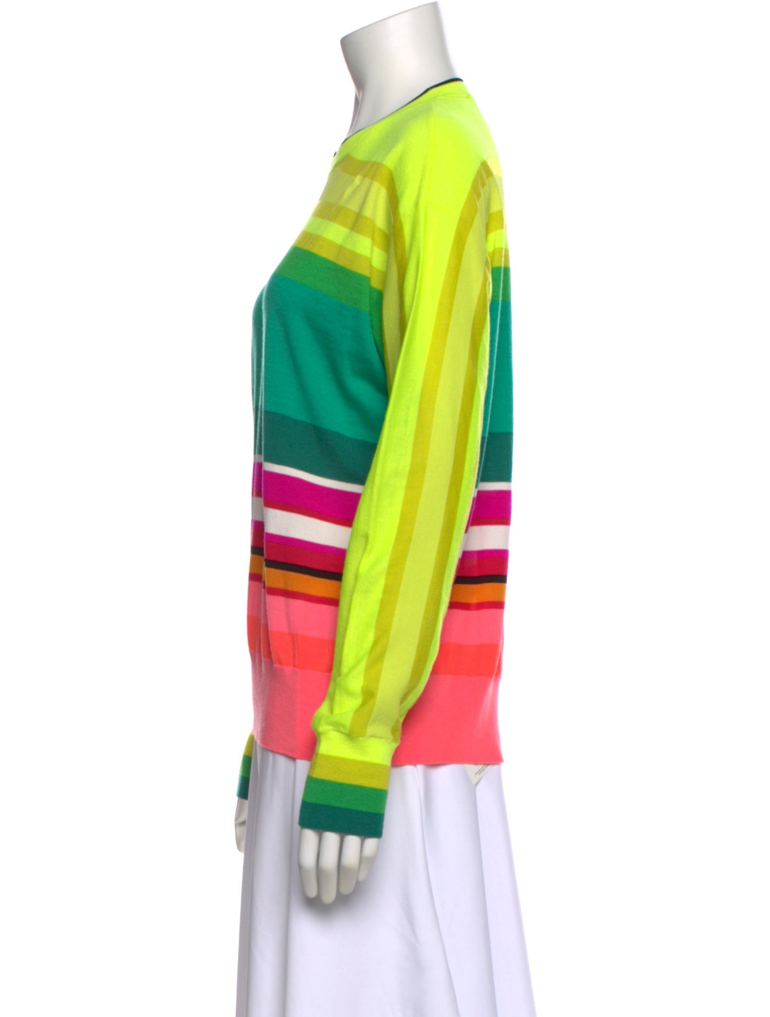 Christopher John Rogers Merino Wool Striped Sweatshirt