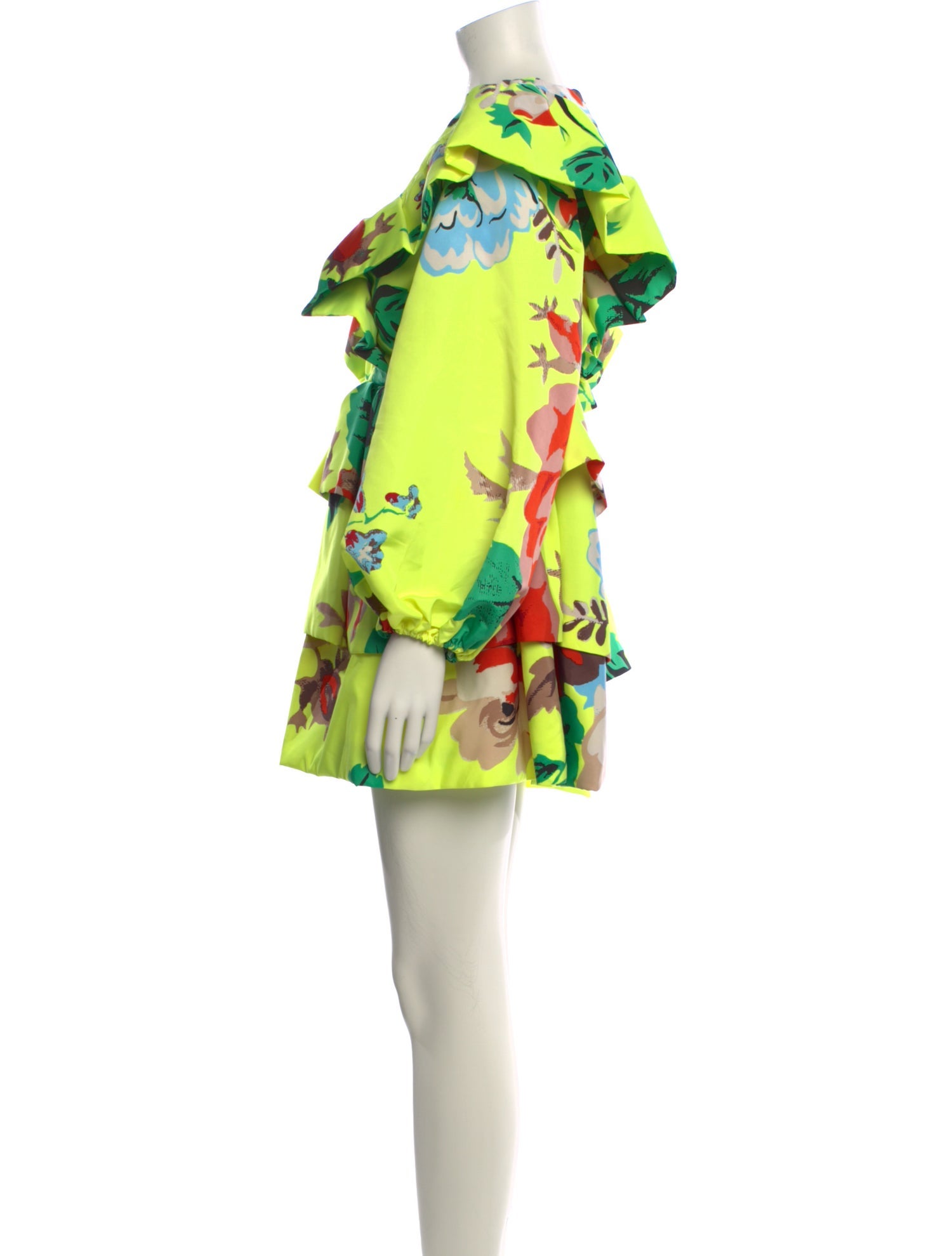 Christopher John Rogers Floral Print Mini Dress