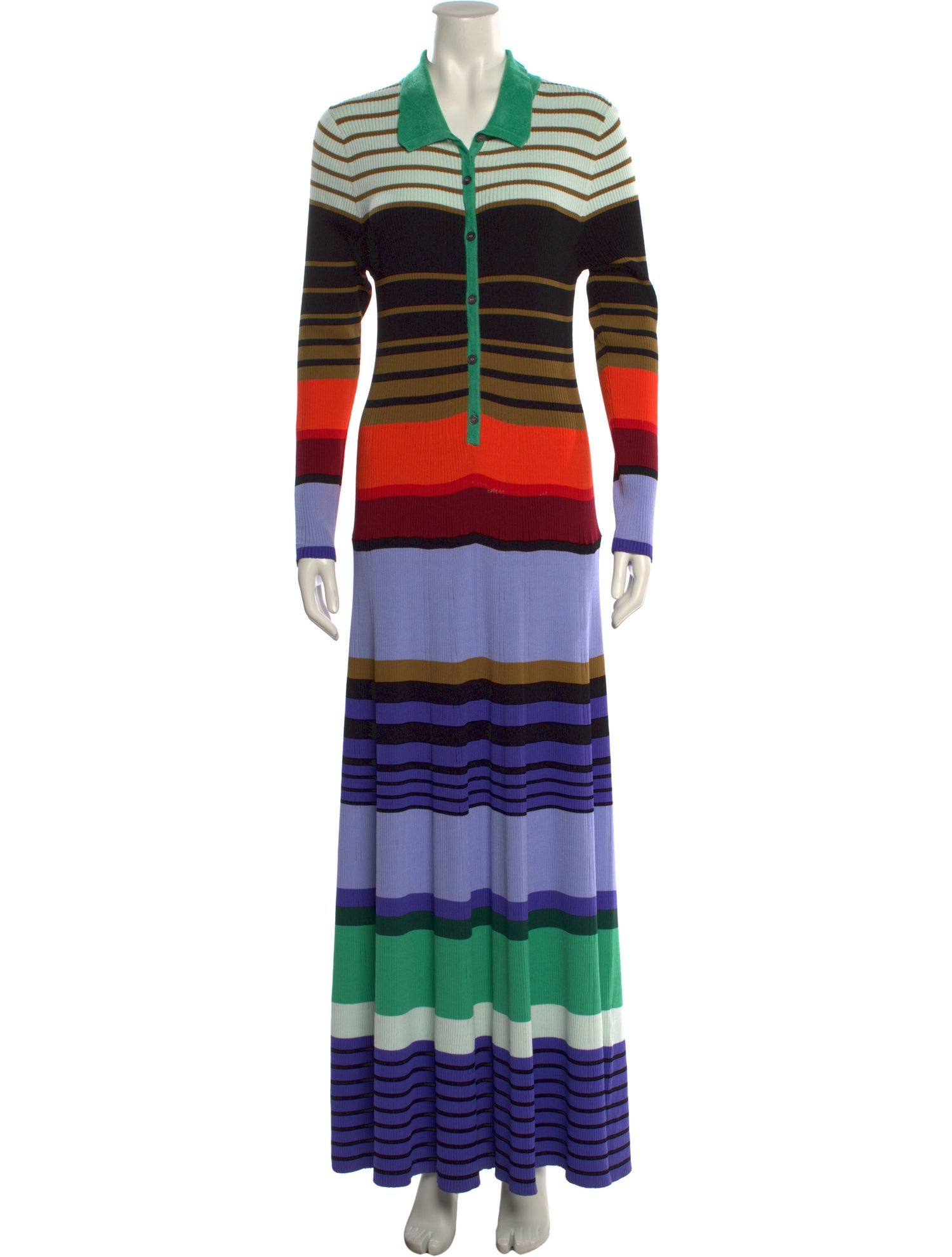 Christopher John Rogers Striped Long Dress