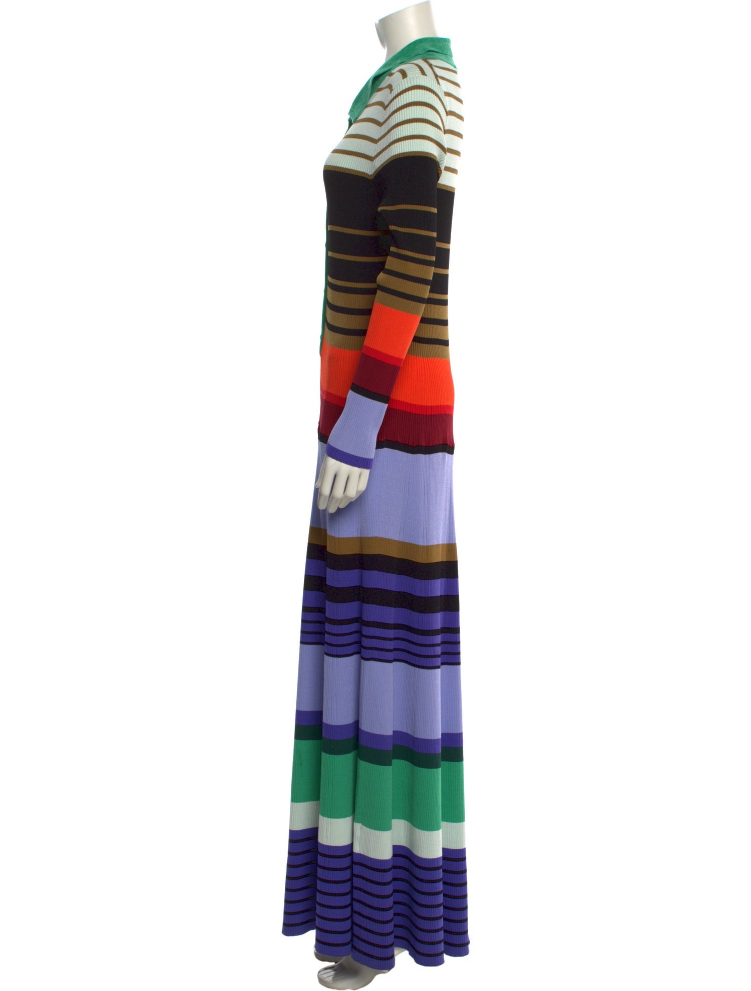 Christopher John Rogers Striped Long Dress