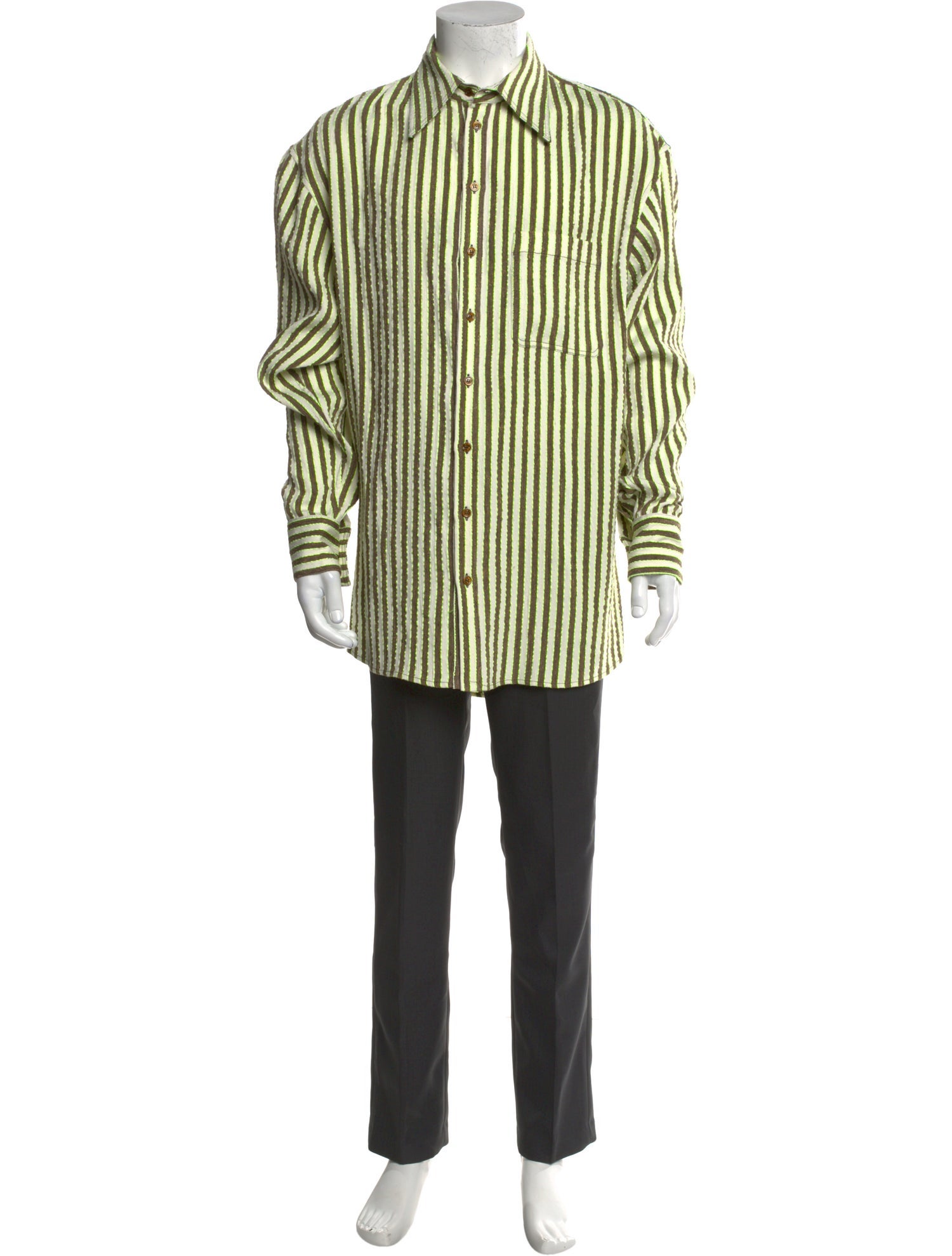 Christopher John Rogers Striped Long Sleeve Shirt