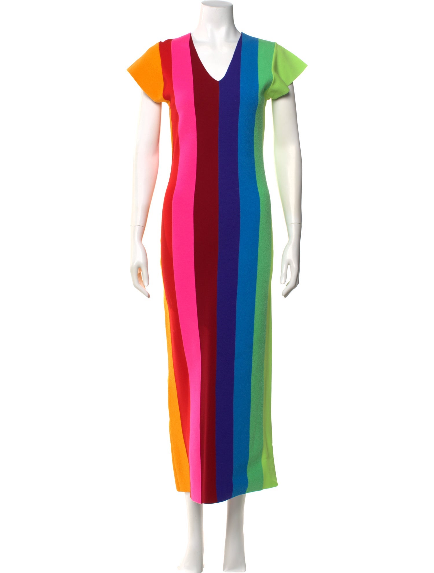 Christopher John Rogers Striped Long Dress