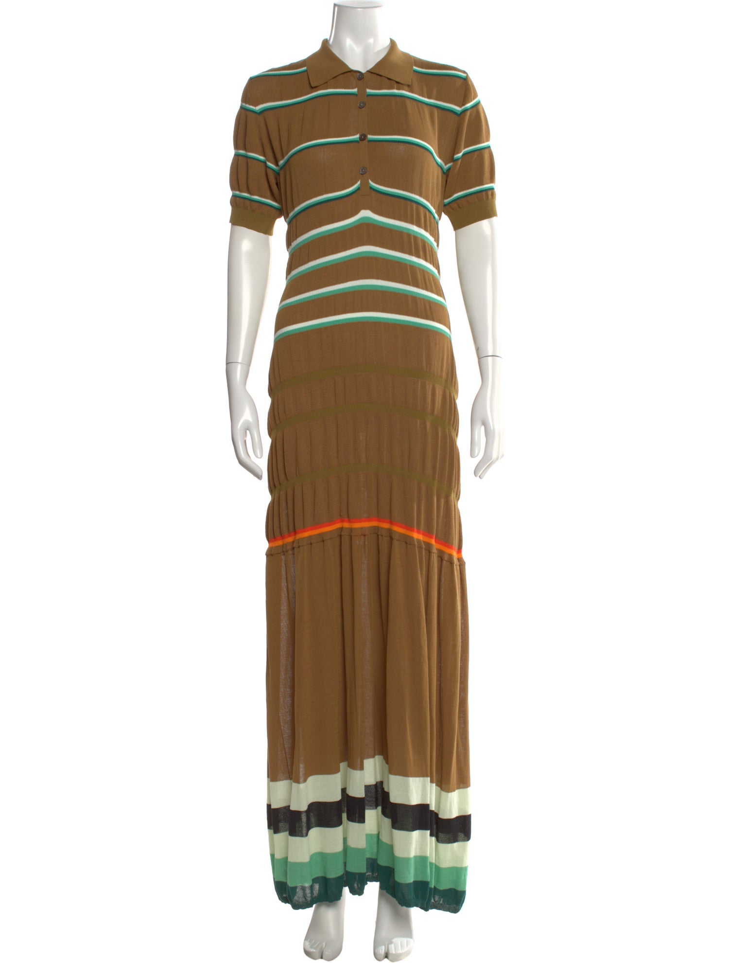 Christopher John Rogers Striped Long Dress