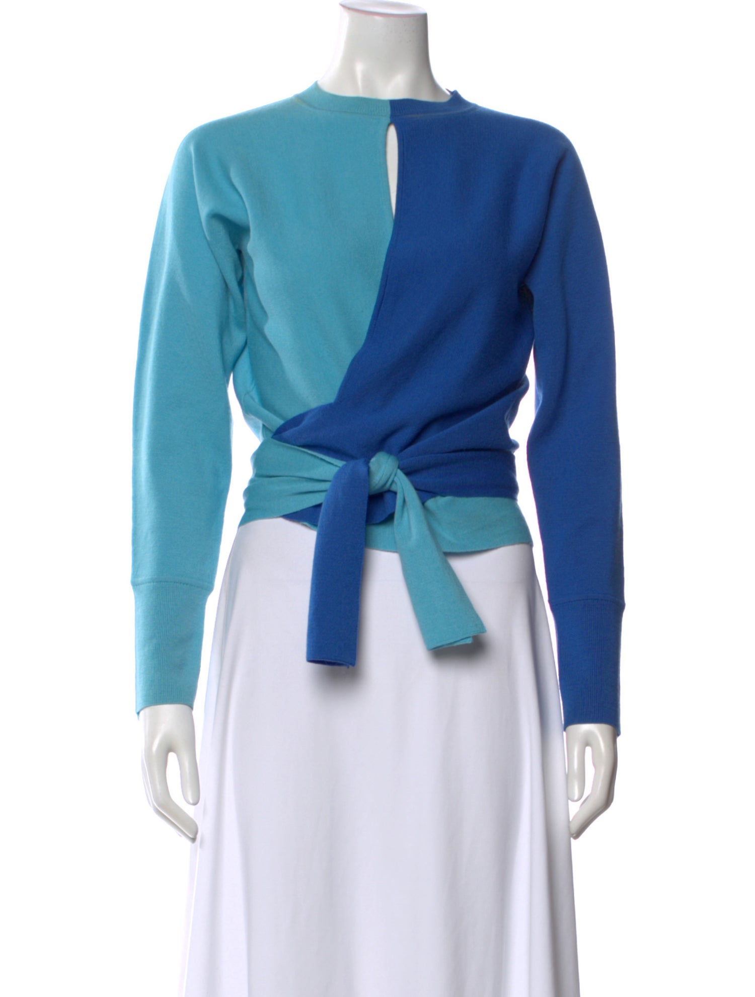 Christopher John Rogers Wool Colorblock Pattern Top