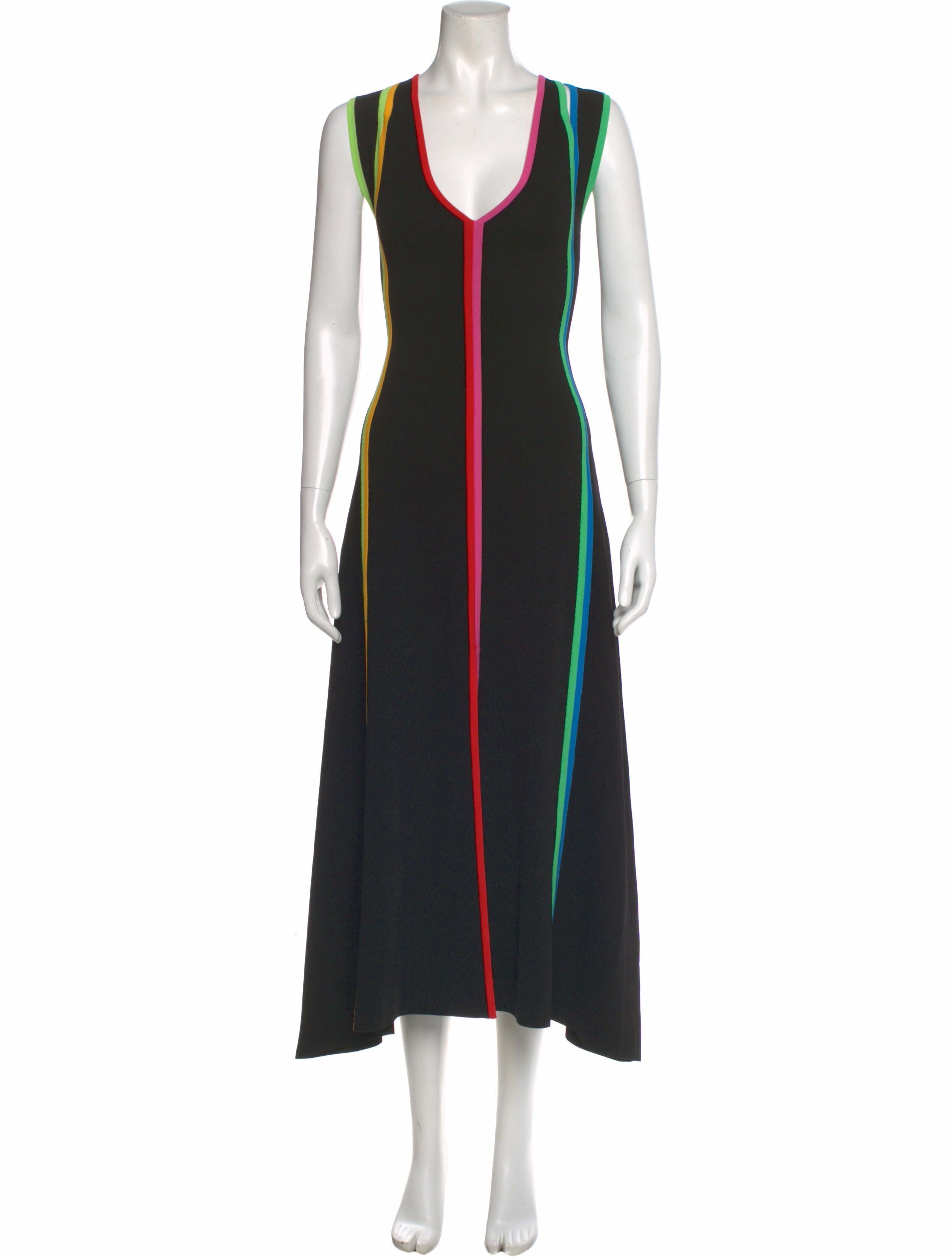 Christopher John Rogers Striped Long Dress w/ Tags