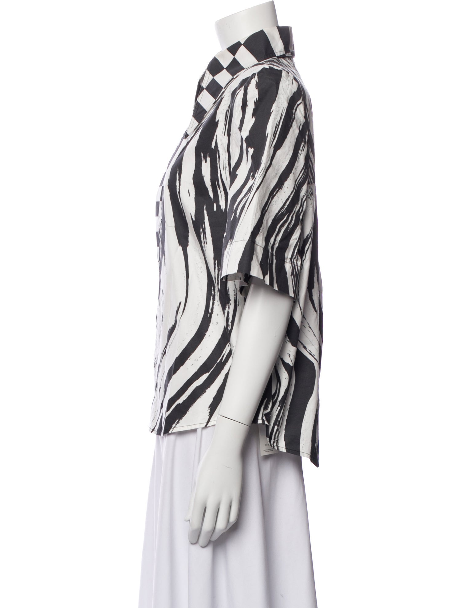 Christopher John Rogers Patterned Short Sleeve Blouse