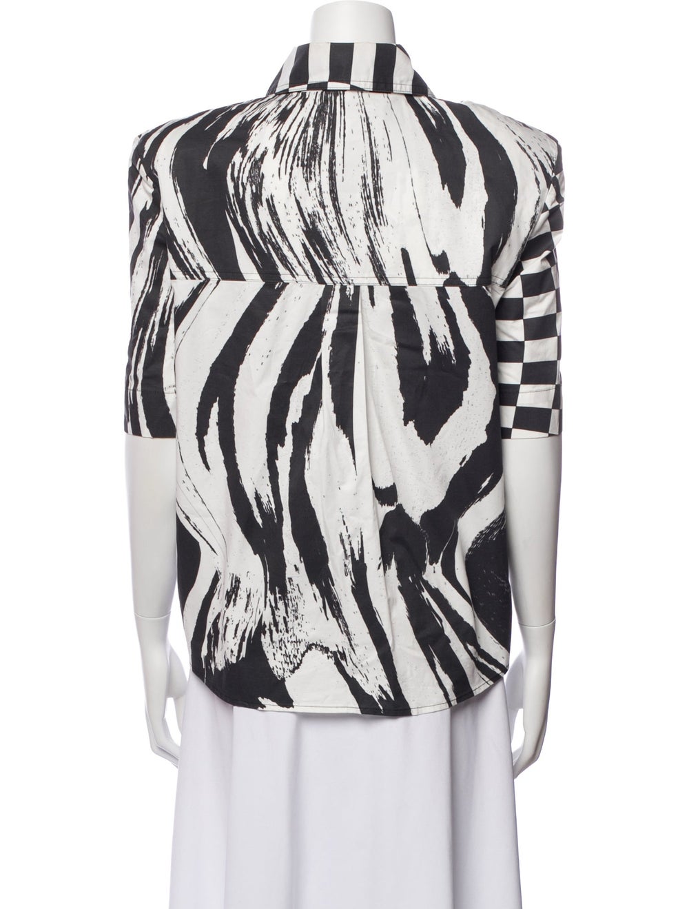 Christopher John Rogers Patterned Short Sleeve Bl… - image 3