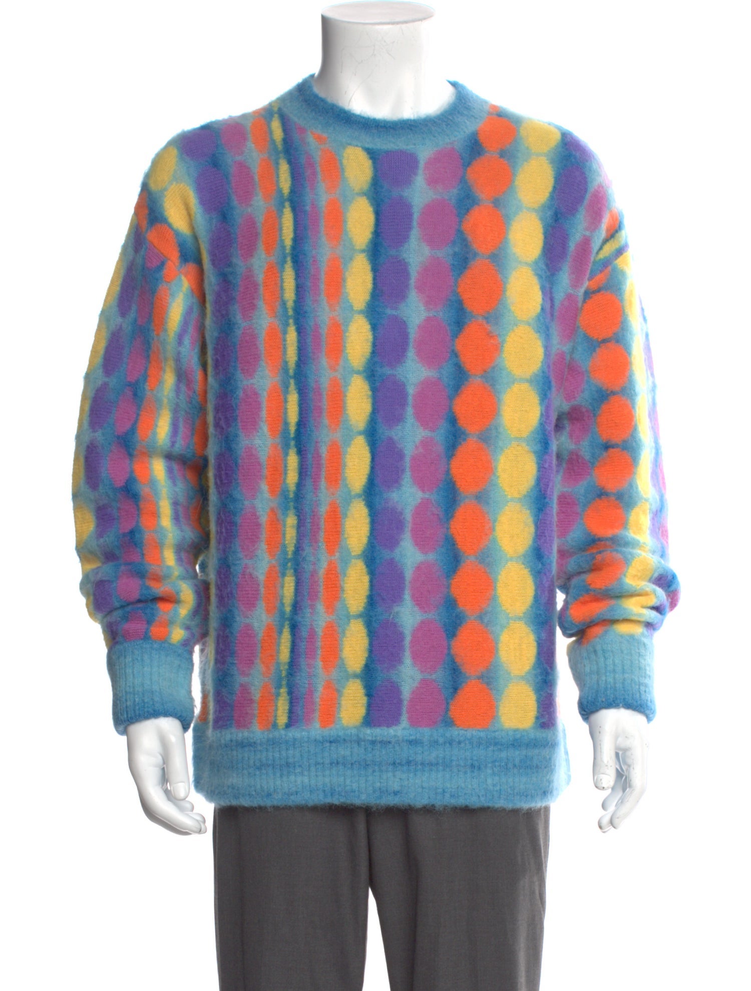 Christopher John Rogers Colorblock Pattern Crew Neck Pullover
