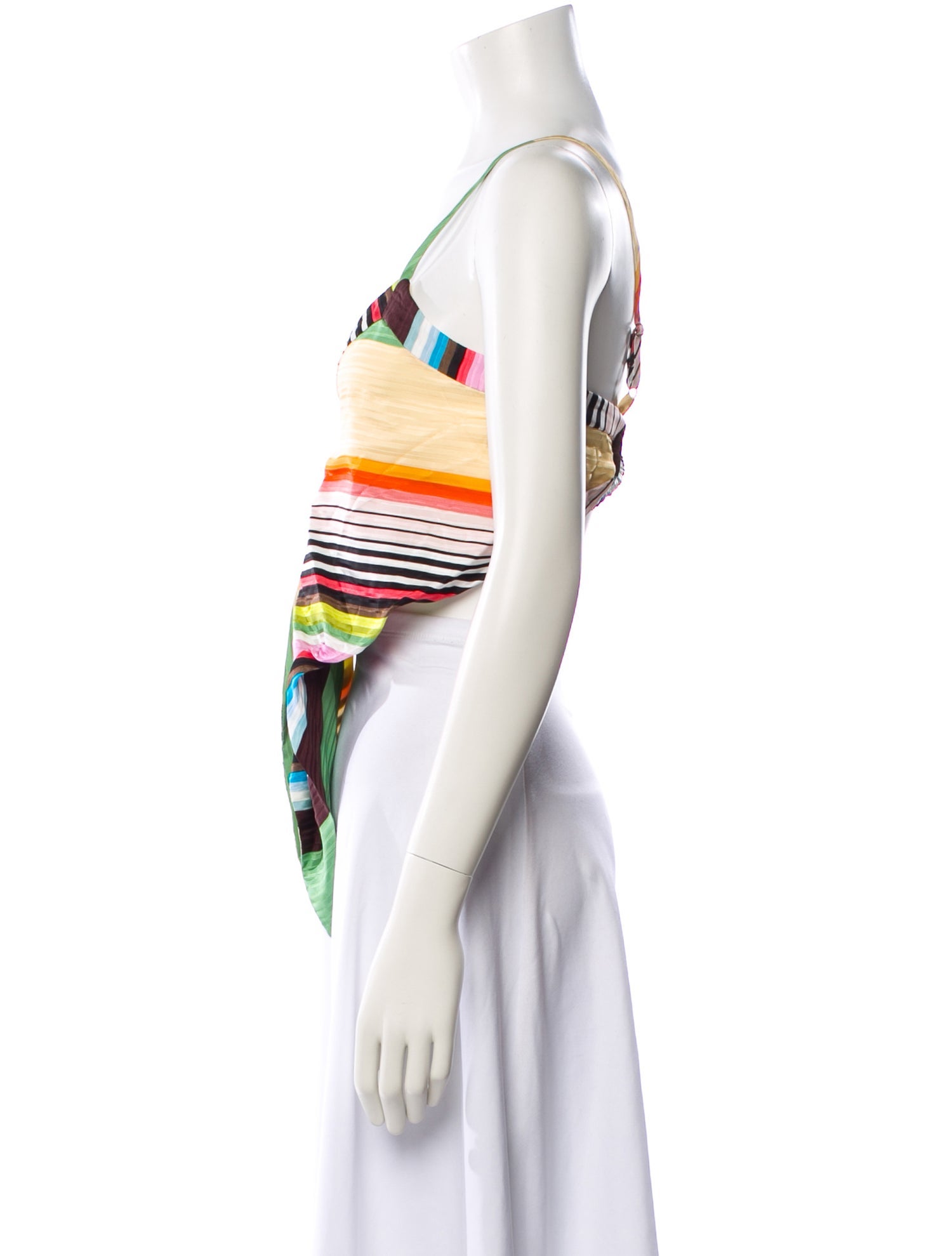 Christopher John Rogers Striped V-Neck Top