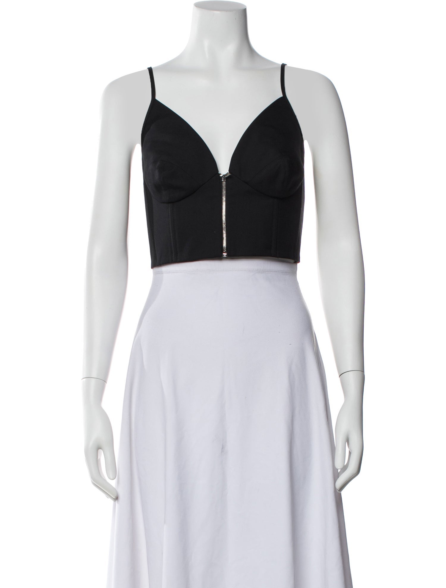 Christopher John Rogers V-Neck Sleeveless Crop Top
