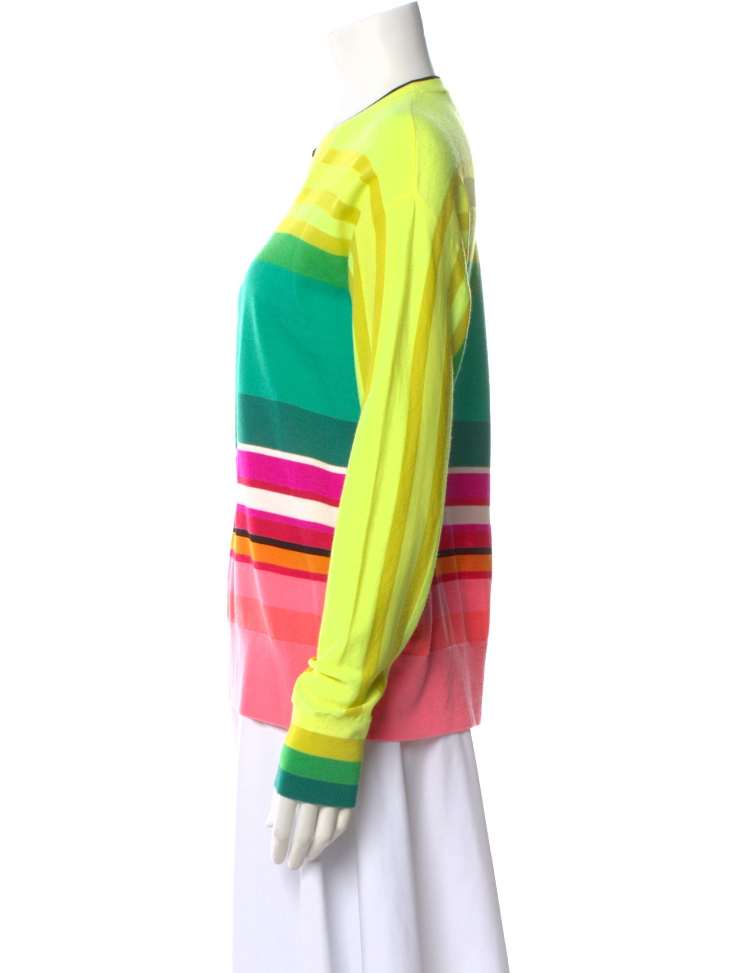 Christopher John Rogers Merino Wool Striped Sweater