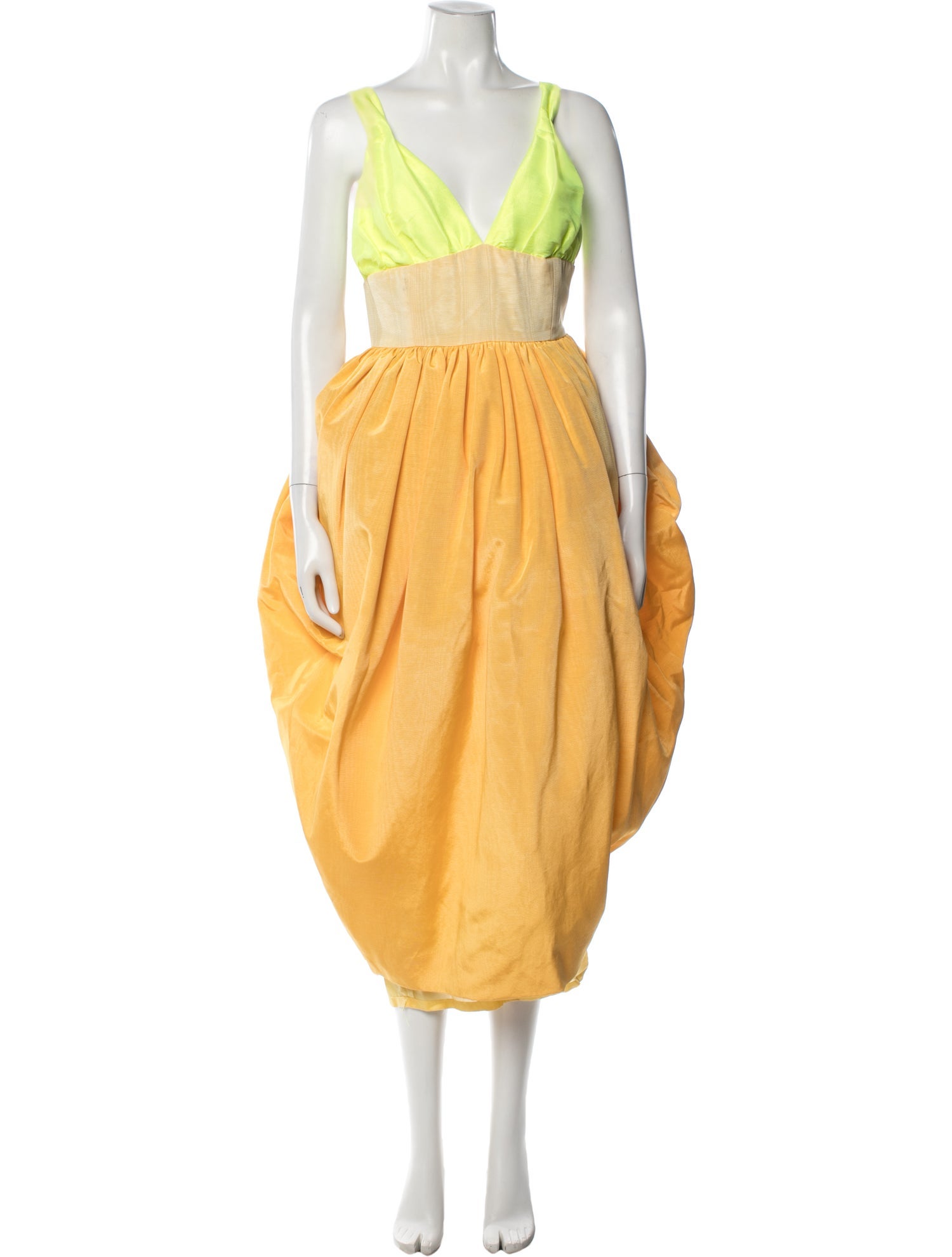 Christopher John Rogers Colorblock Pattern Long Dress