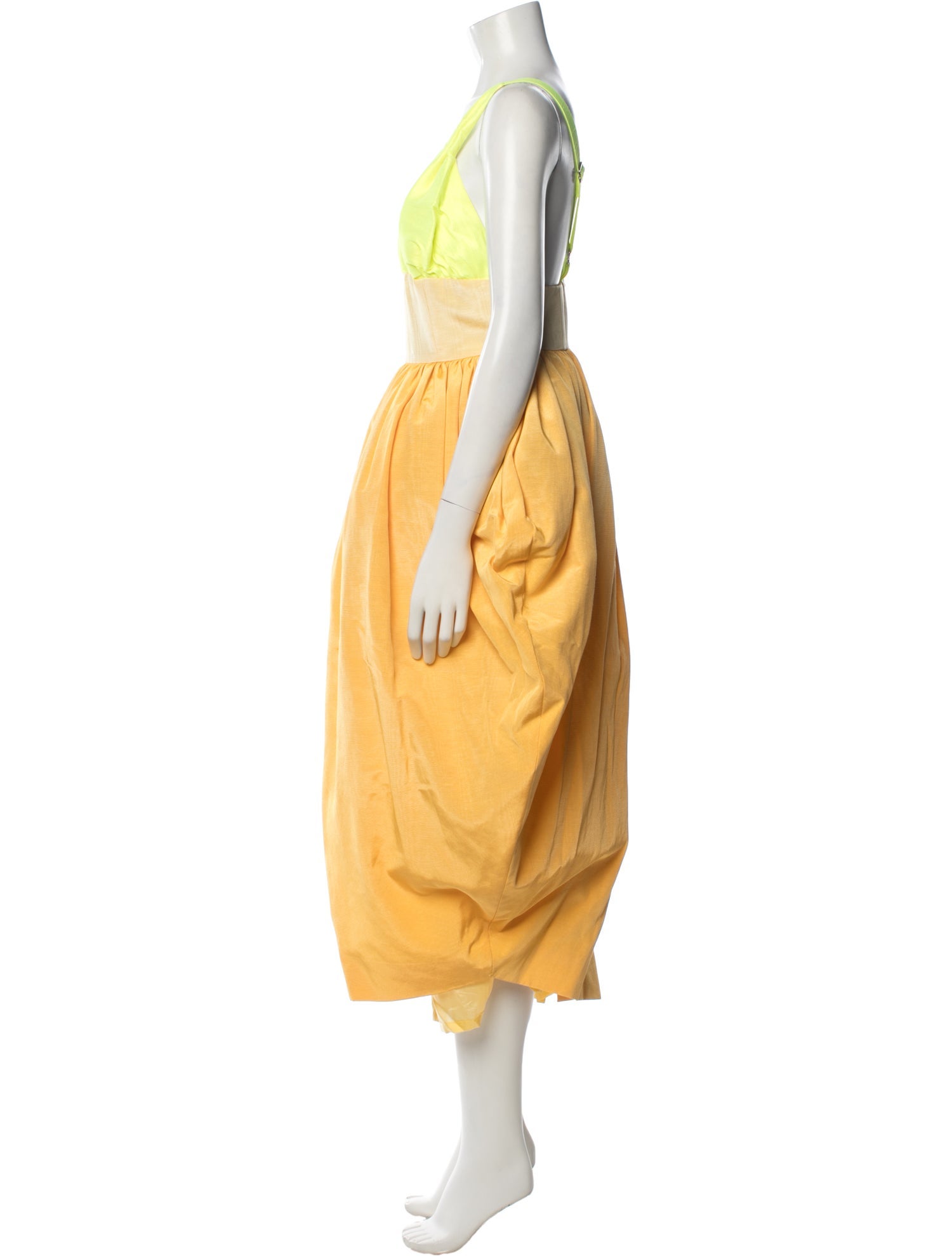 Christopher John Rogers Colorblock Pattern Long Dress