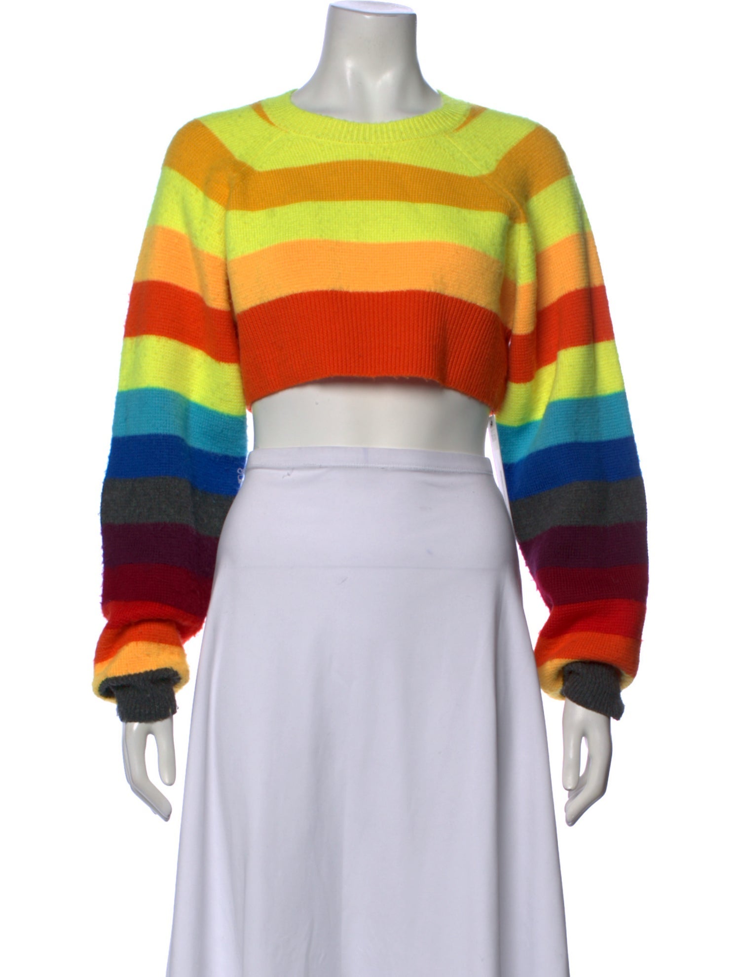 Christopher John Rogers Wool Striped Sweater