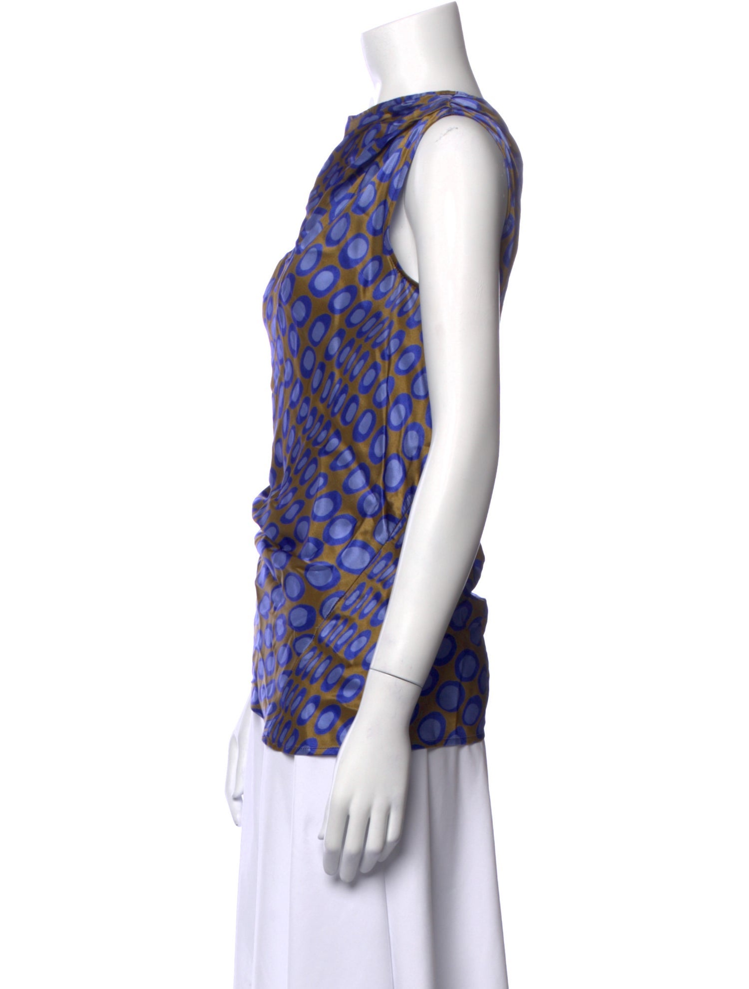 Christopher John Rogers Silk Polka Dot Print Top