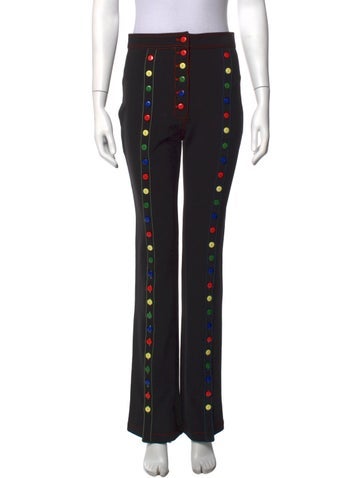 Pre-owned Christopher John Rogers Straight Leg Pants In Black