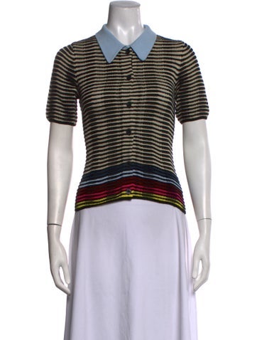 Pre-owned Christopher John Rogers Striped Sweater In Multicolor