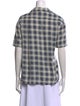 Chimala Plaid Print Short Sleeve Button-Up Top