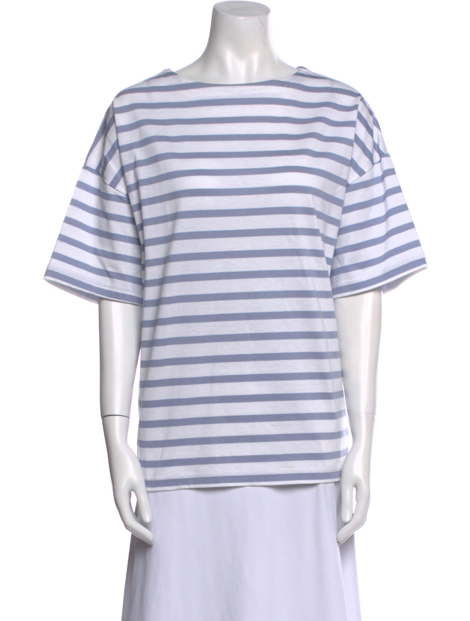 Chimala Striped Bateau Neckline T-Shirt