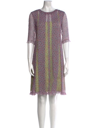 Charles Nolan Polka Dot Print Knee-Length Dress