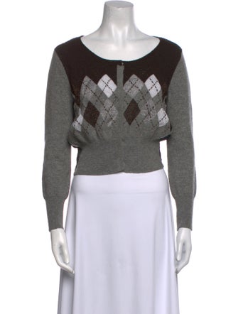 Charles Nolan Merino Wool Printed Sweater