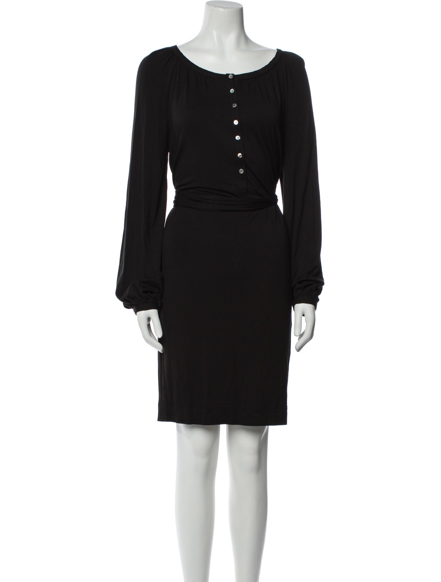 Charles Nolan Scoop Neck Mini Dress