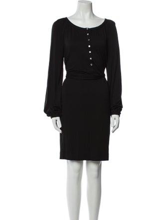 Charles Nolan Scoop Neck Mini Dress