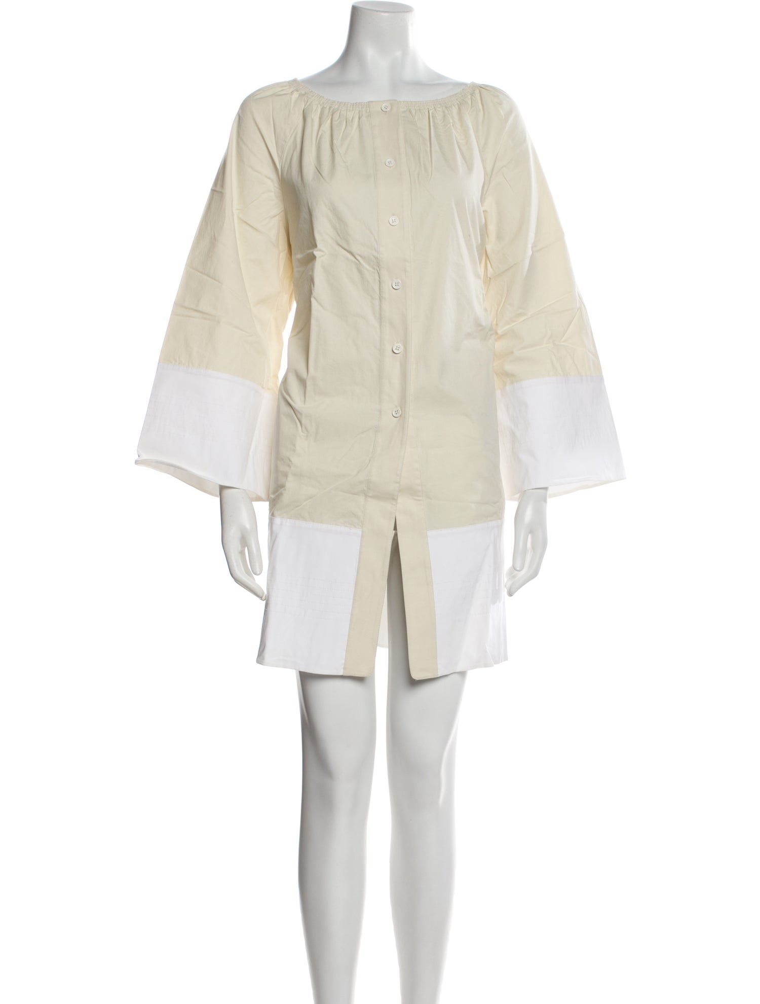 Charles Nolan Bateau Neckline Mini Dress