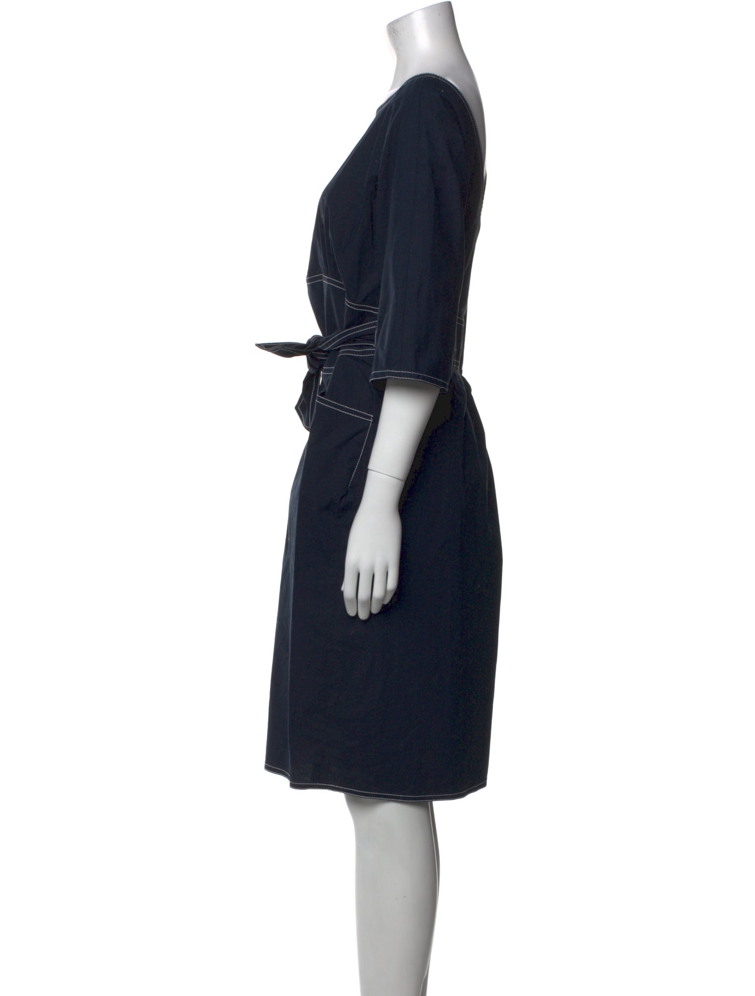 Charles Nolan Bateau Neckline Knee-Length Dress