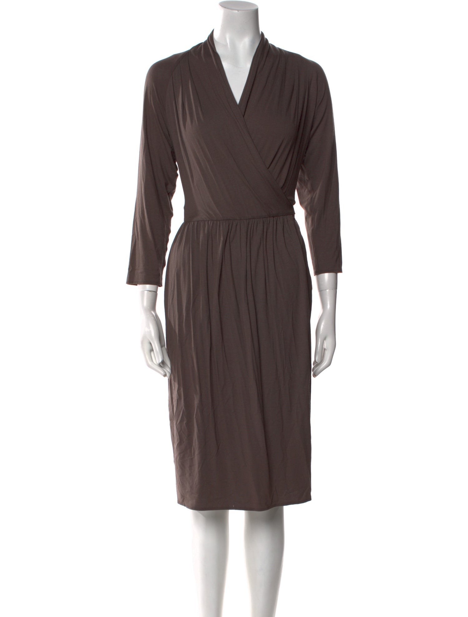 Charles Nolan V-Neck Midi Length Dress