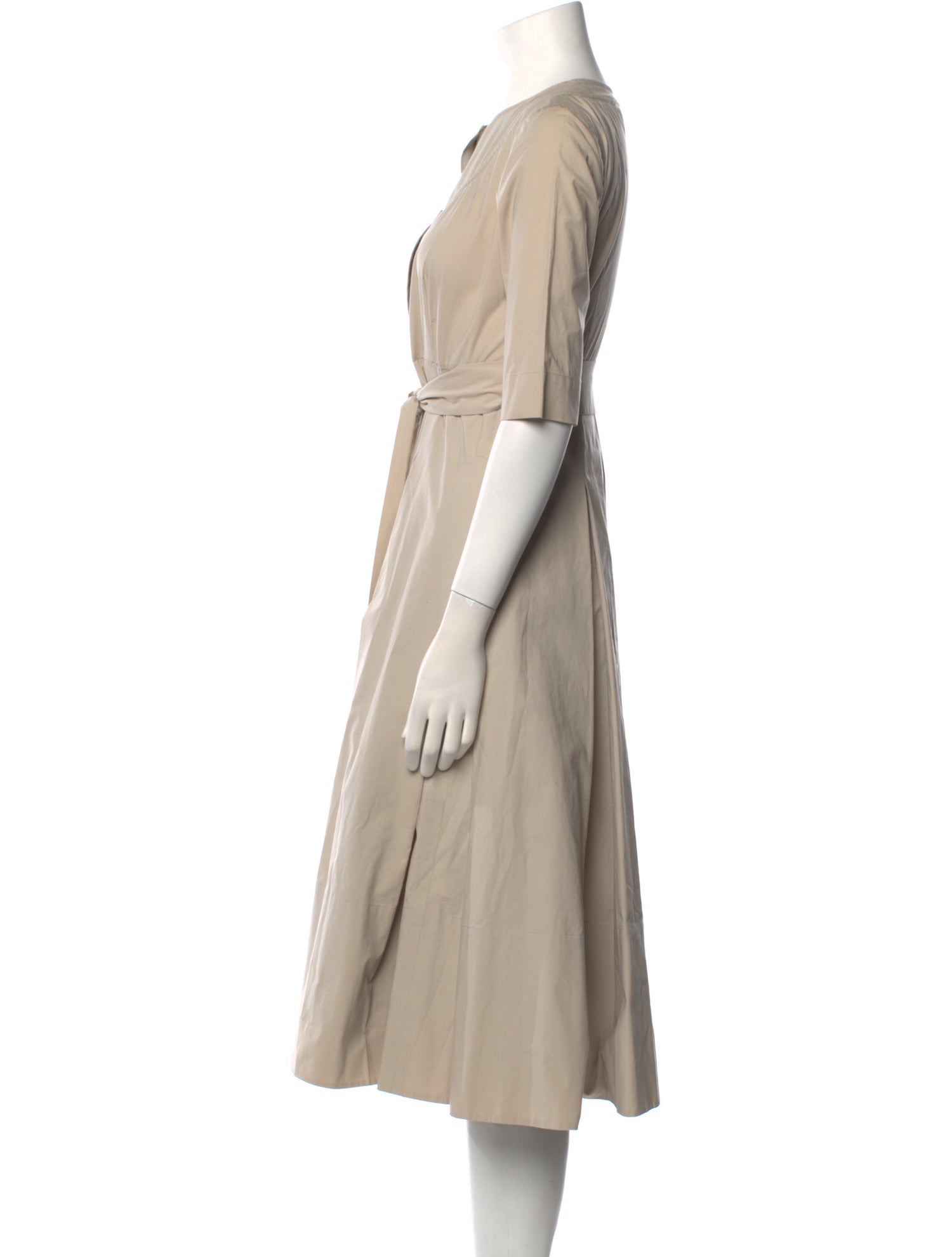 Charles Nolan Crew Neck Midi Length Dress