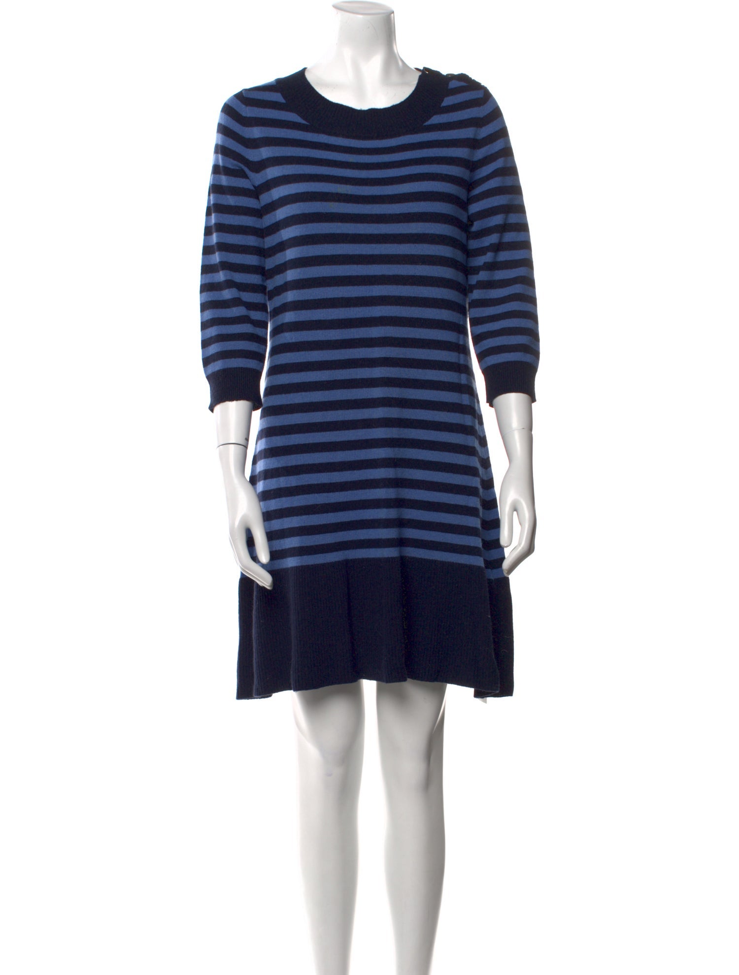 Charles Nolan Striped Mini Dress